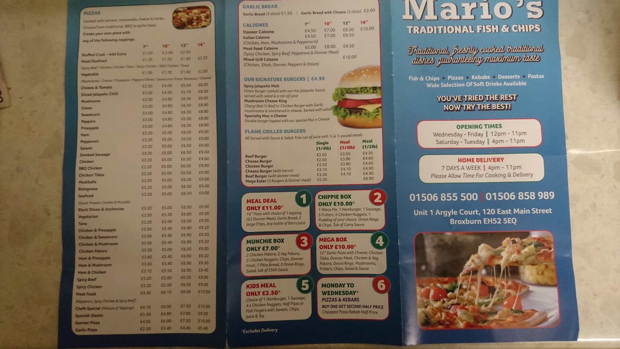 Mario's Gourmet Burger Broxburn