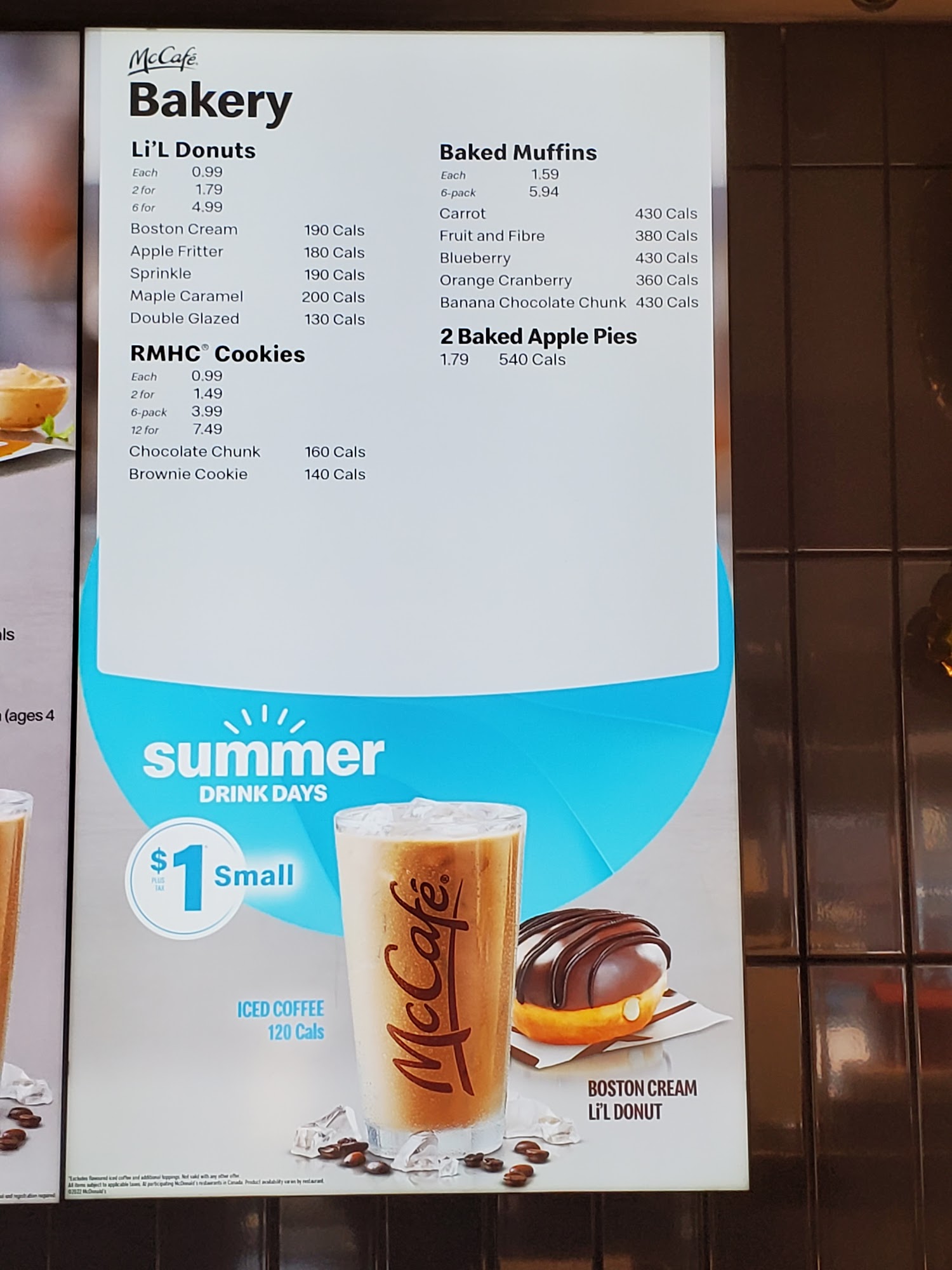 McDonald’s Menu