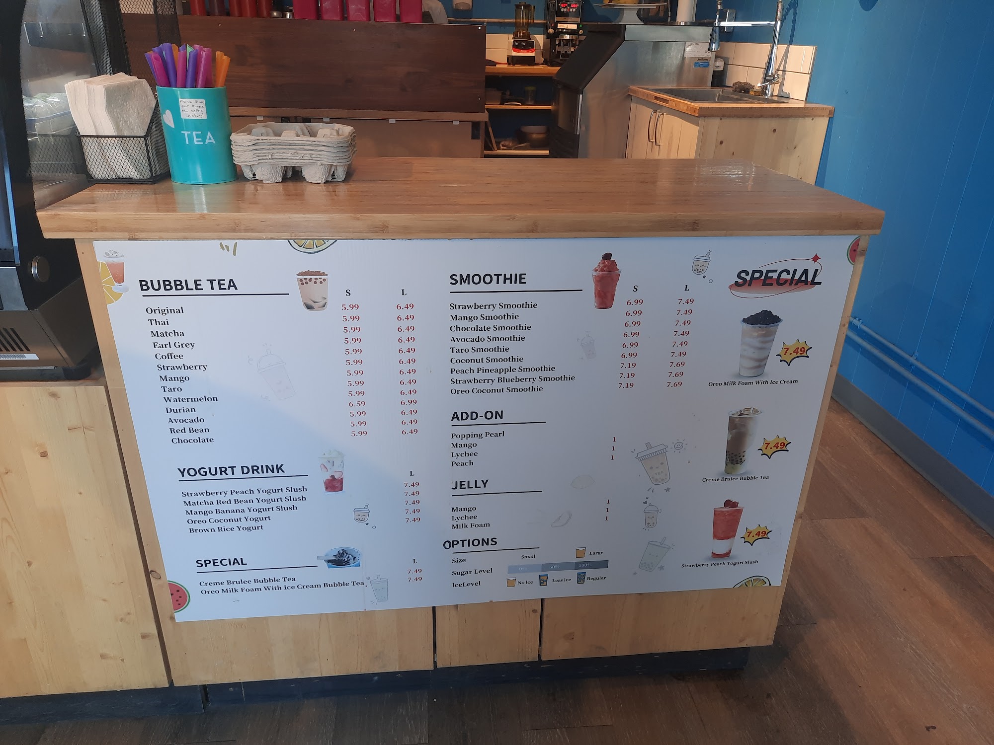 Canmore Bubble Tea Menu