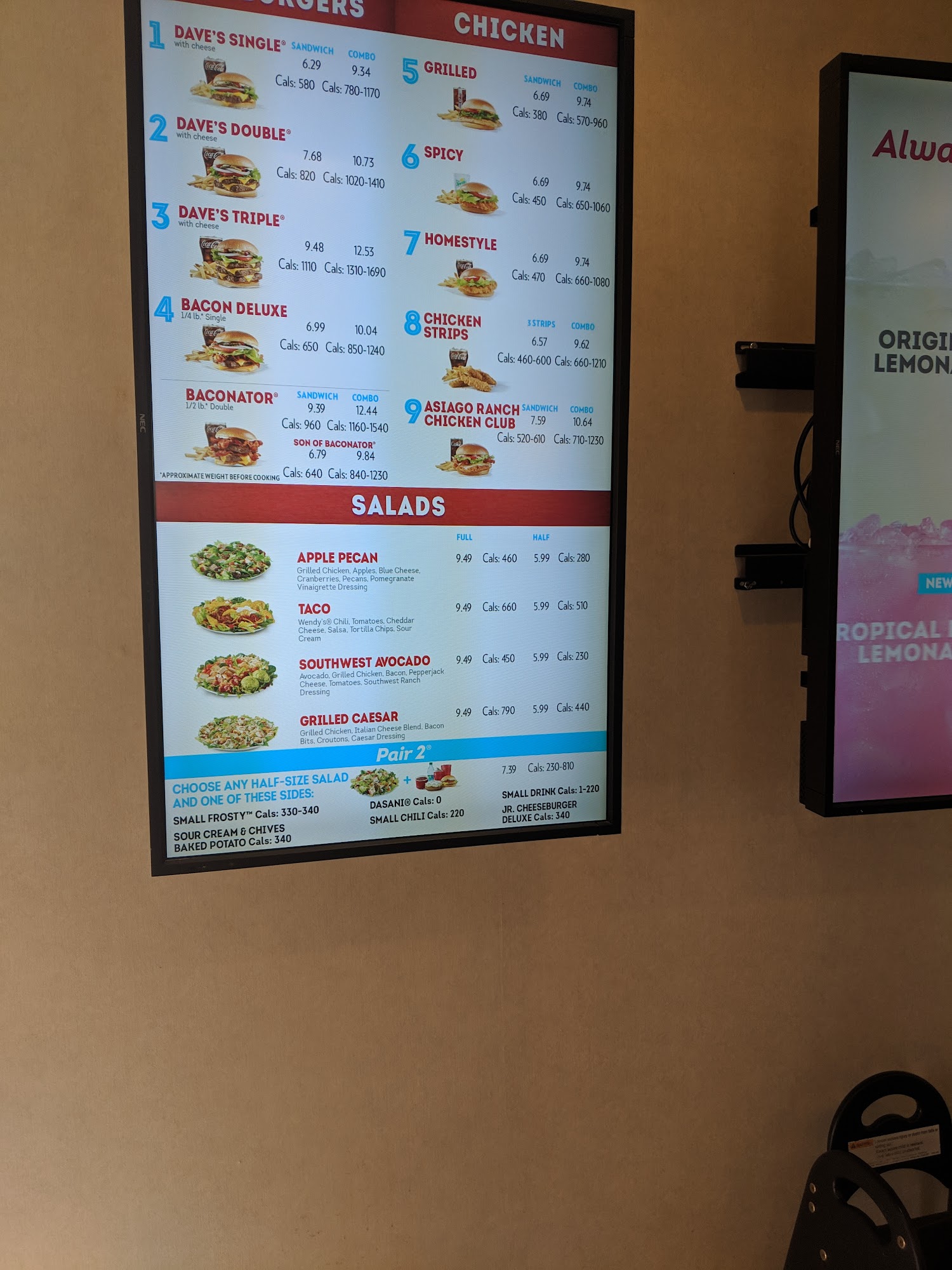 Wendy's Menu