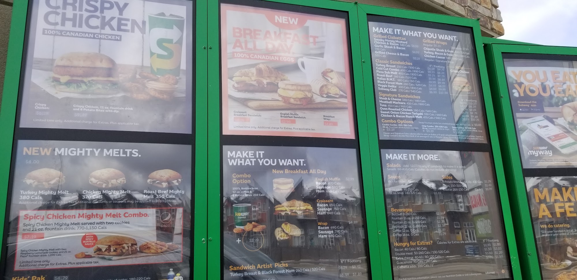 Subway Menu