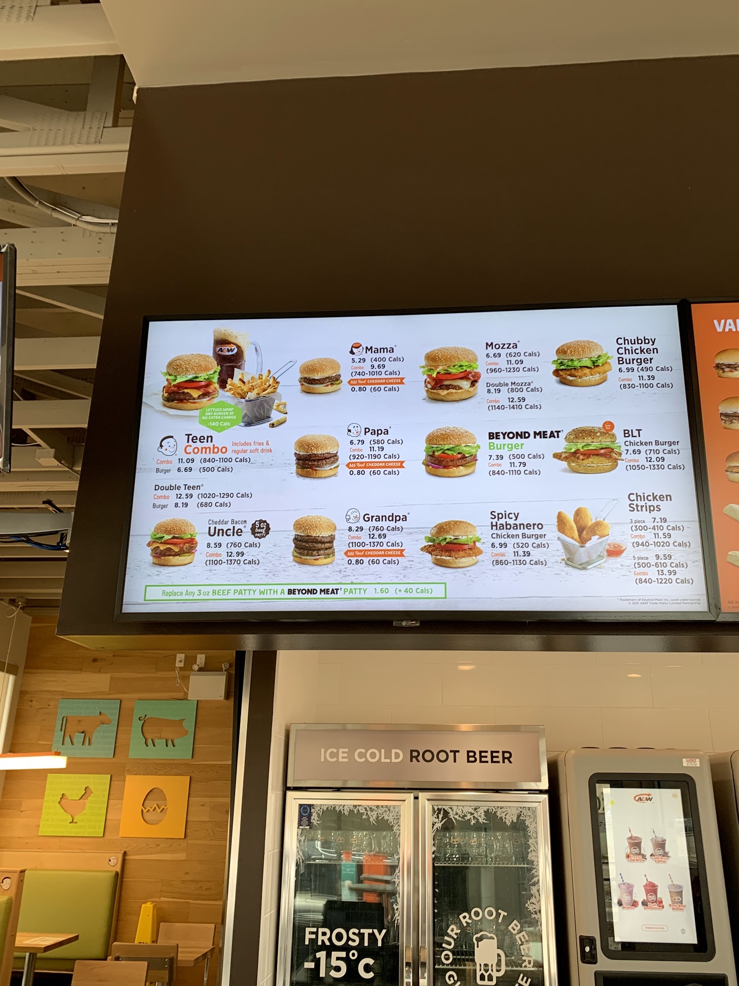 A&W Menu