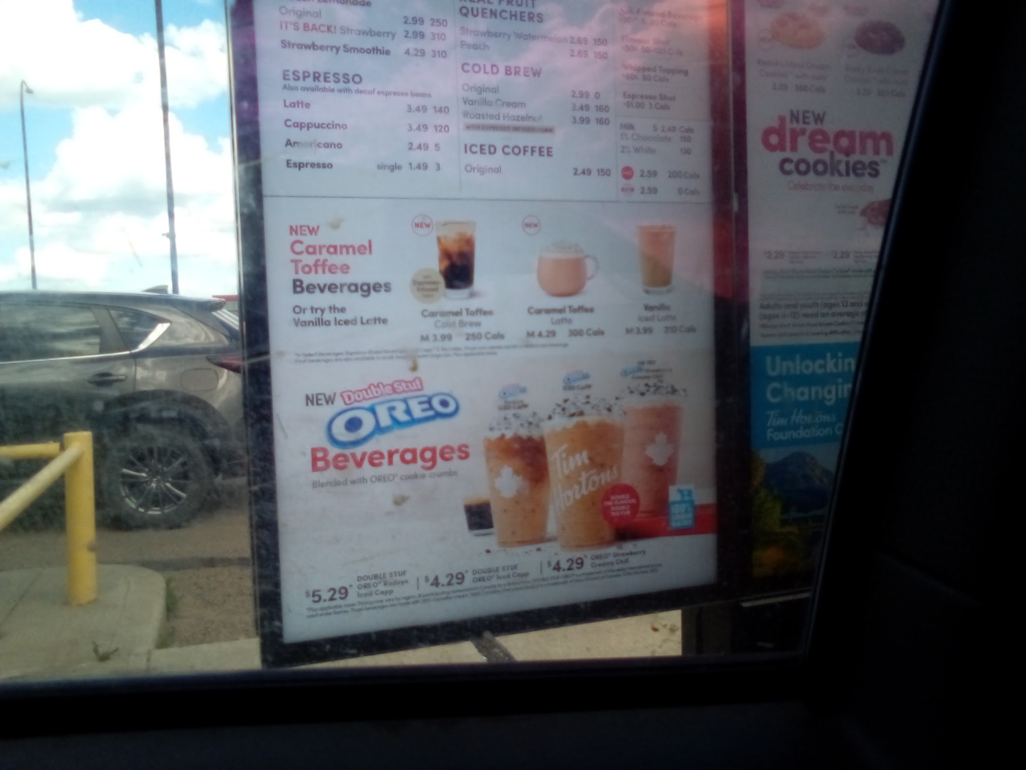 Tim Hortons Menu