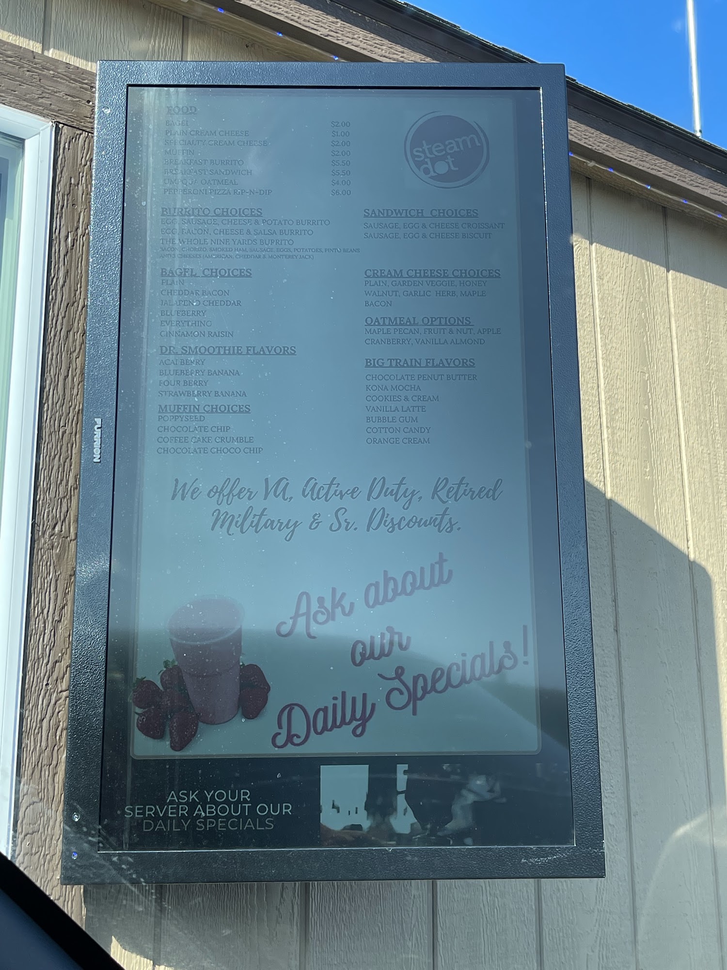 Northern Lights Espresso Menu