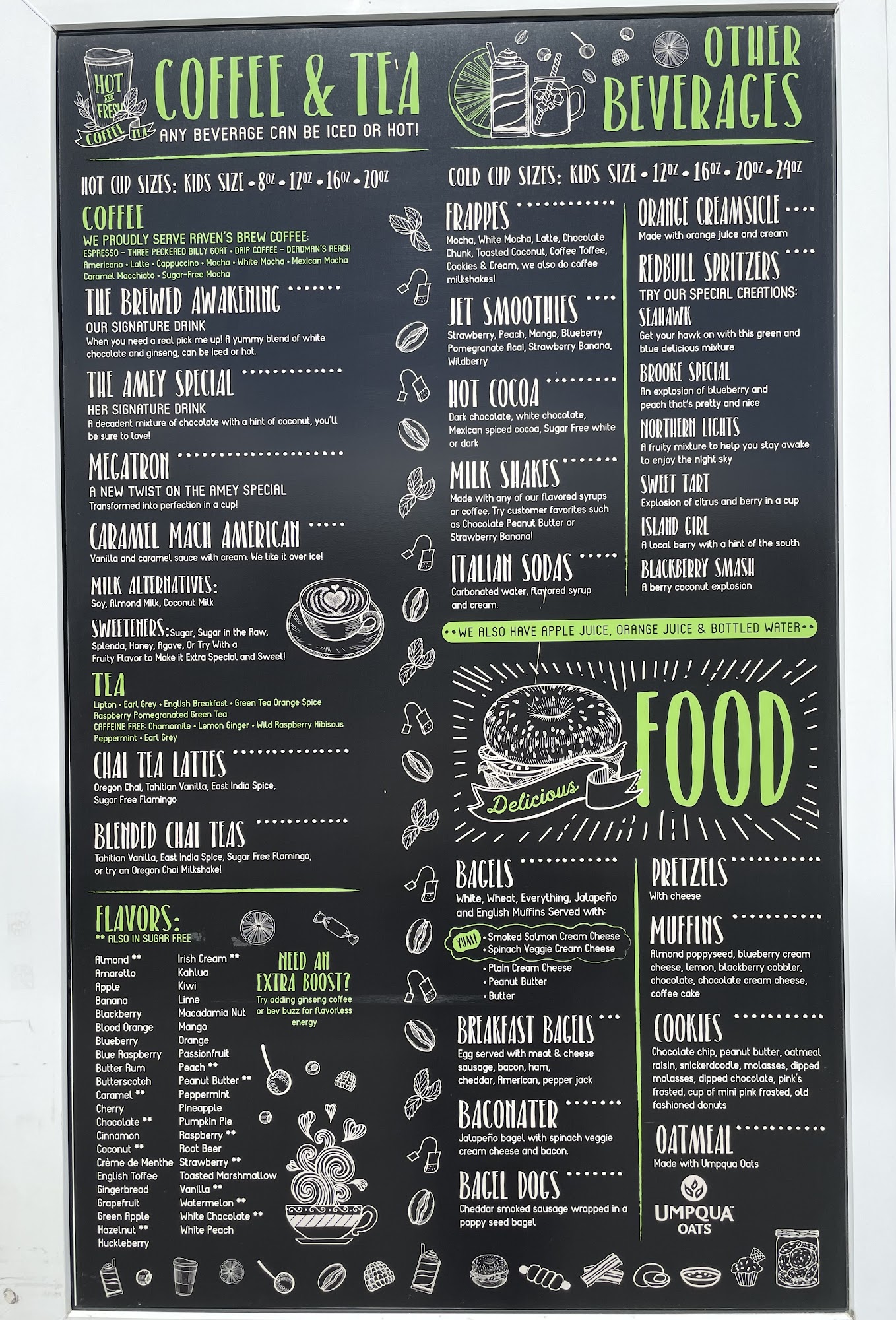 Brewed Awakening Menu