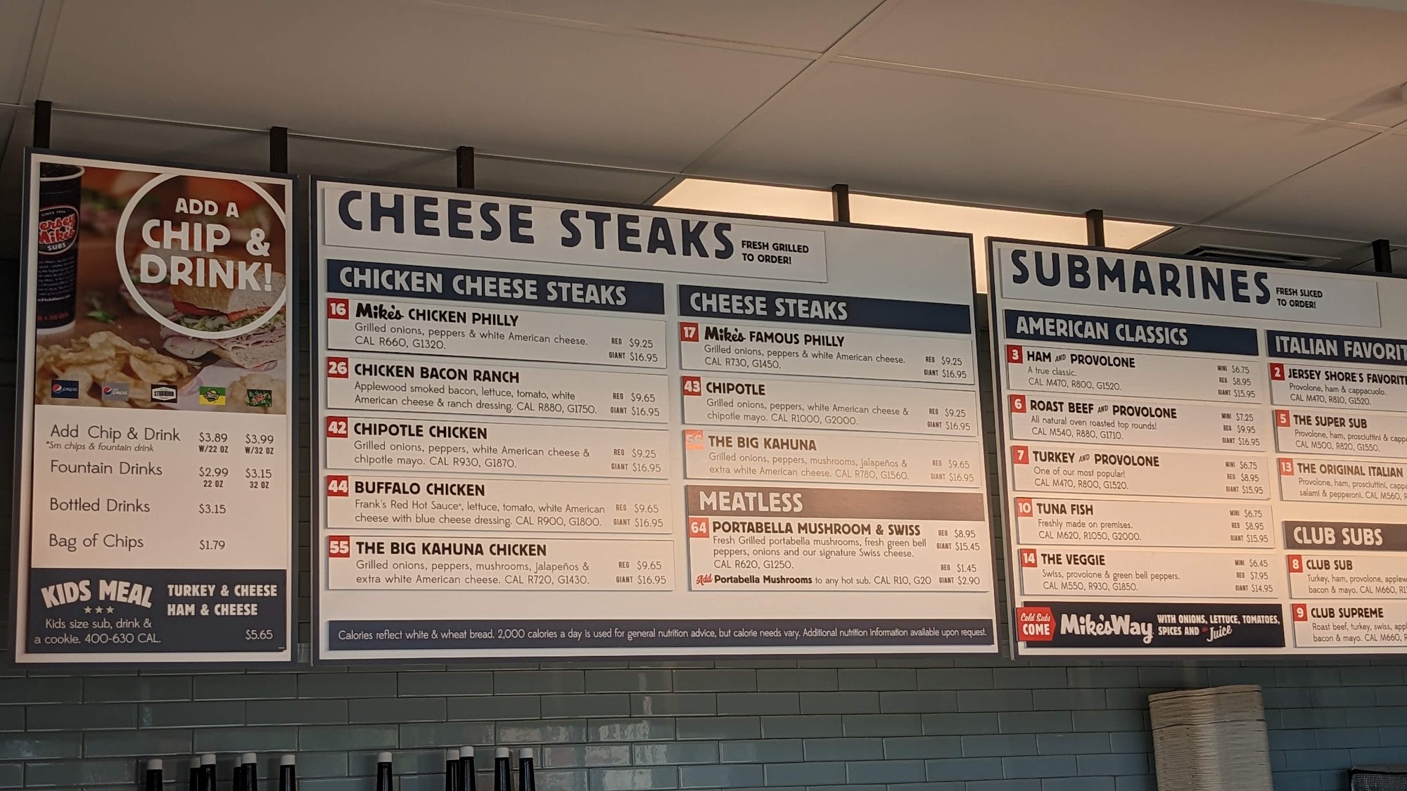Jersey Mike's Subs Menu