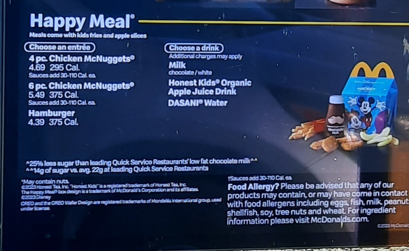 McDonald's Menu