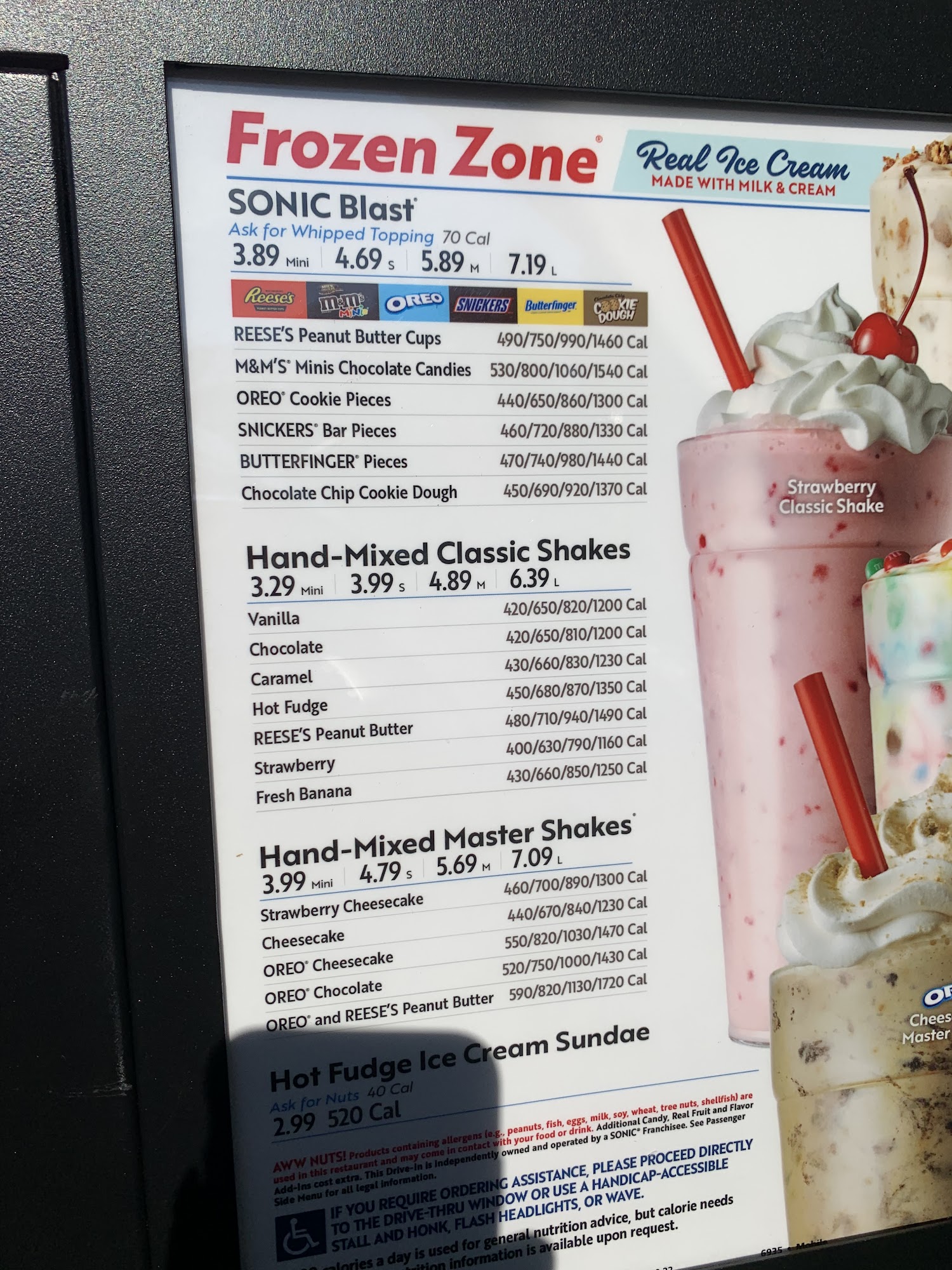 Sonic Drive-In Menu