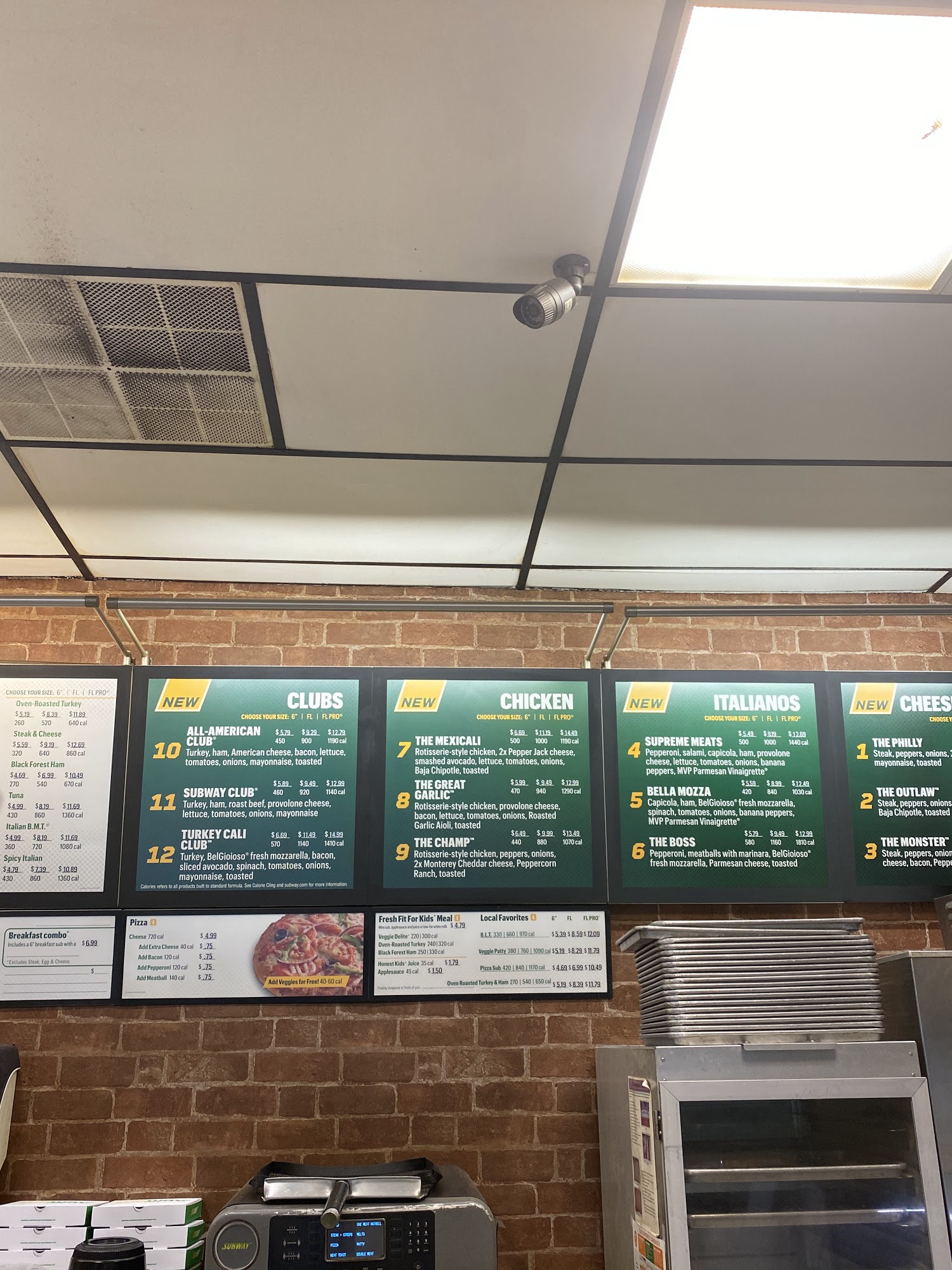 Subway Menu