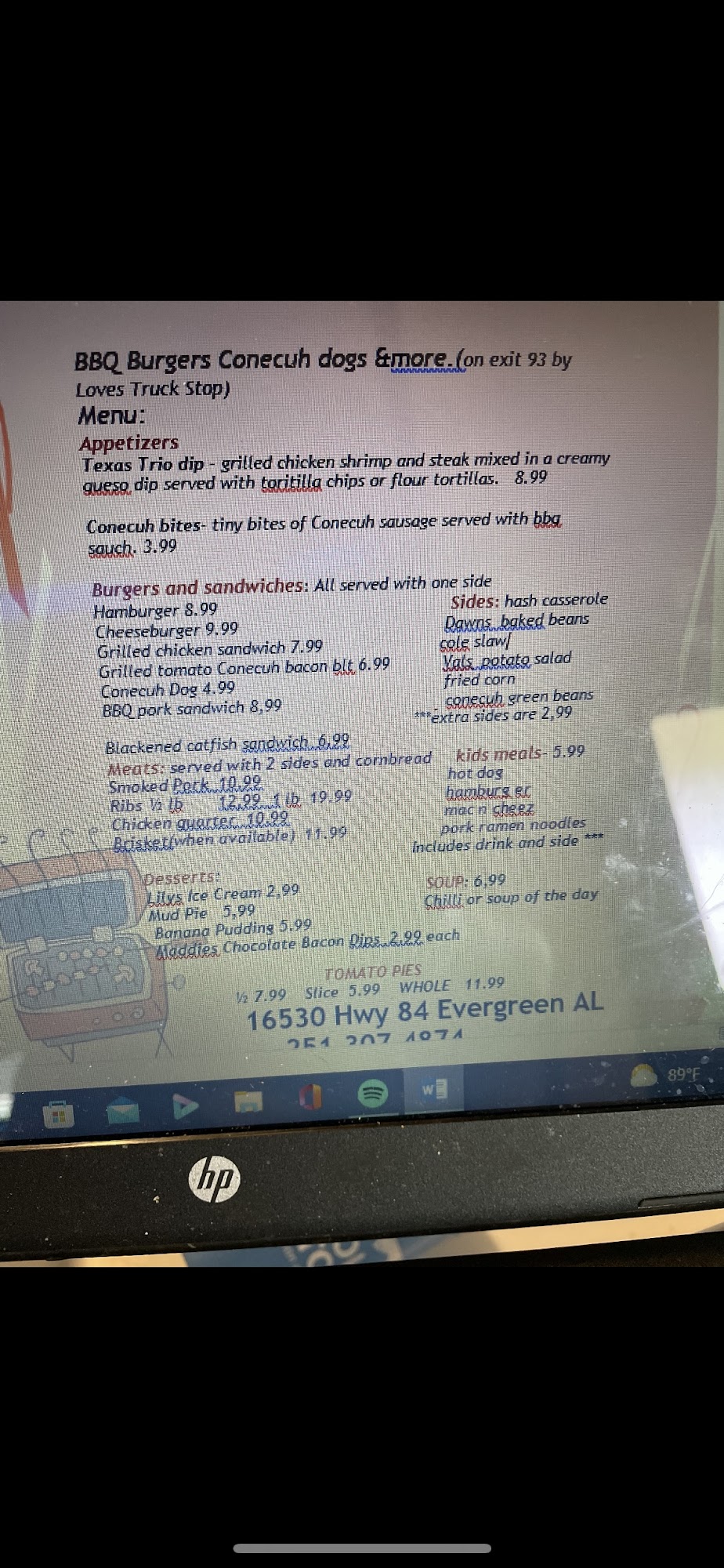 Conecuh Roadhouse, Evergreen Menu, Reviews, Photos Restaurantji