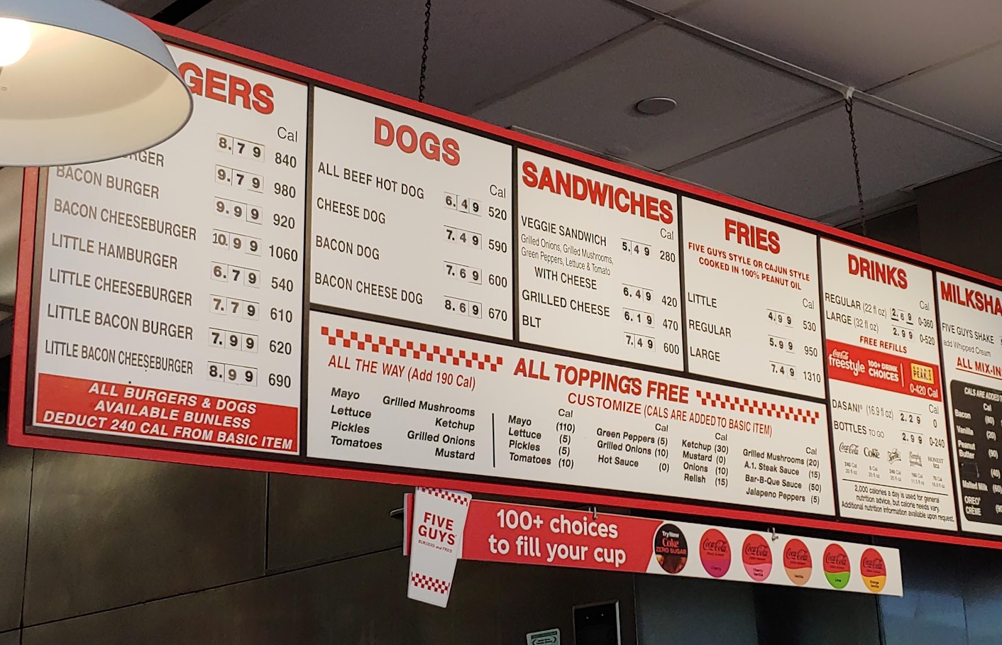 Five Guys Menu