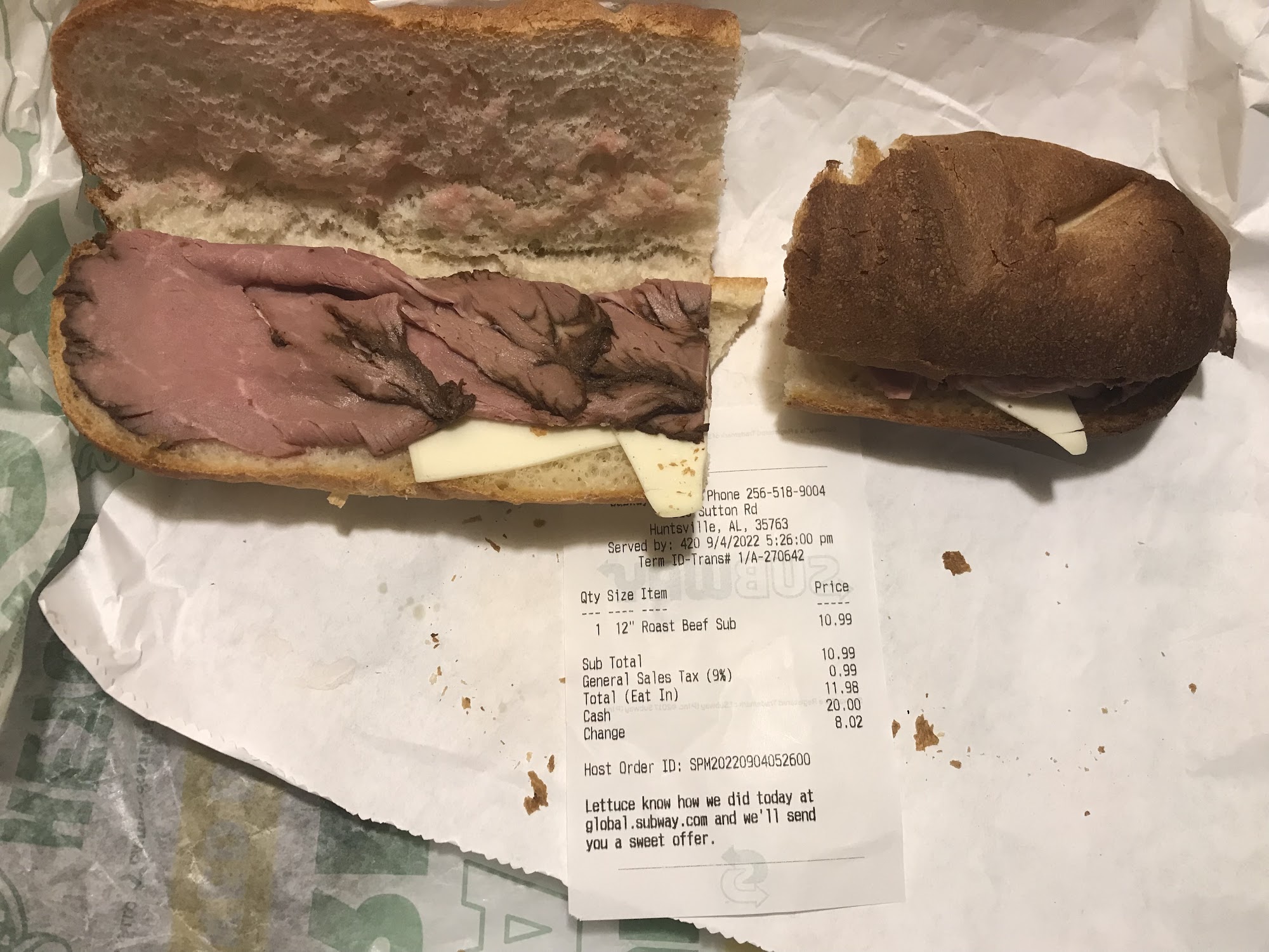 Subway Menu