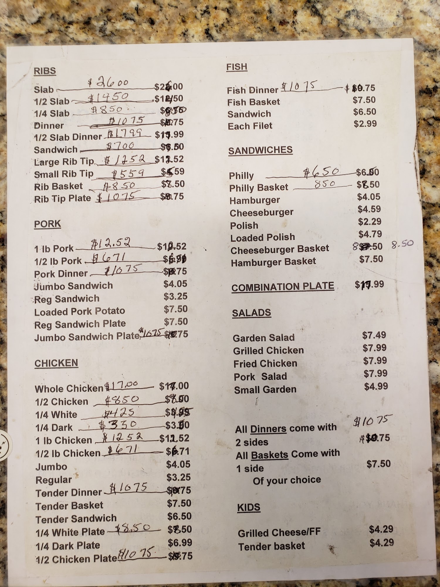 Boss Hog Bar-B-Que Menu