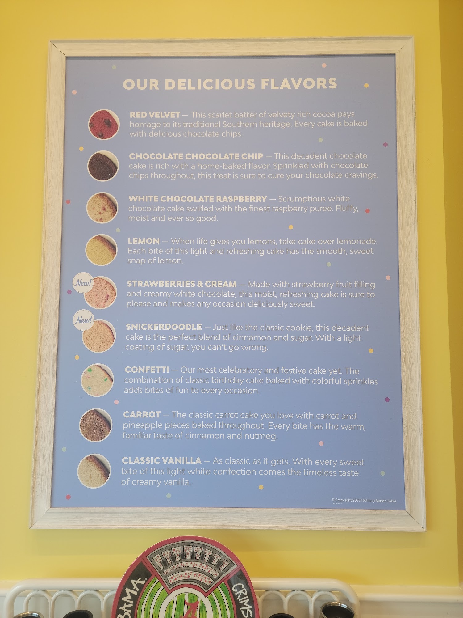 Nothing Bundt Cakes Menu
