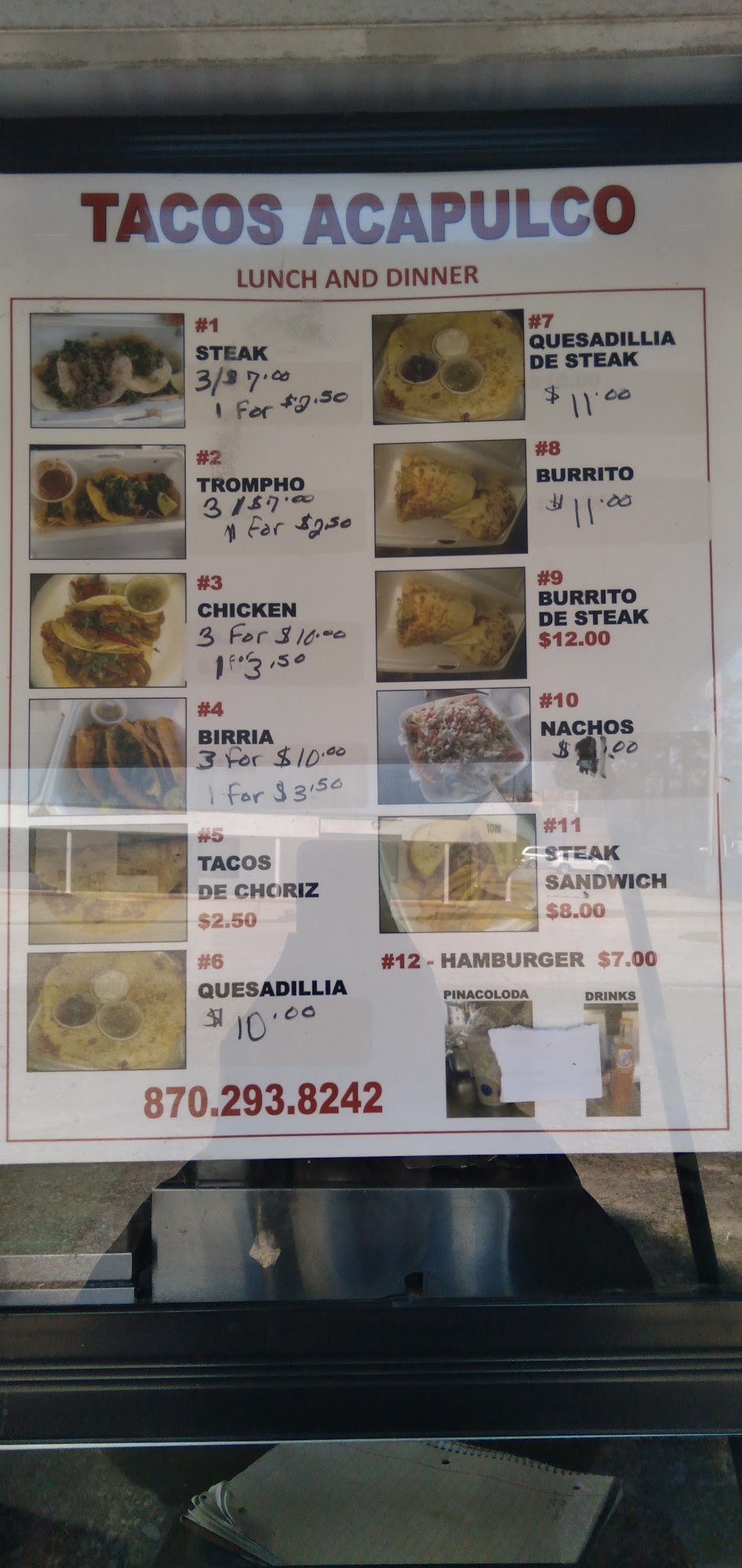 Taco Acapulco Menu