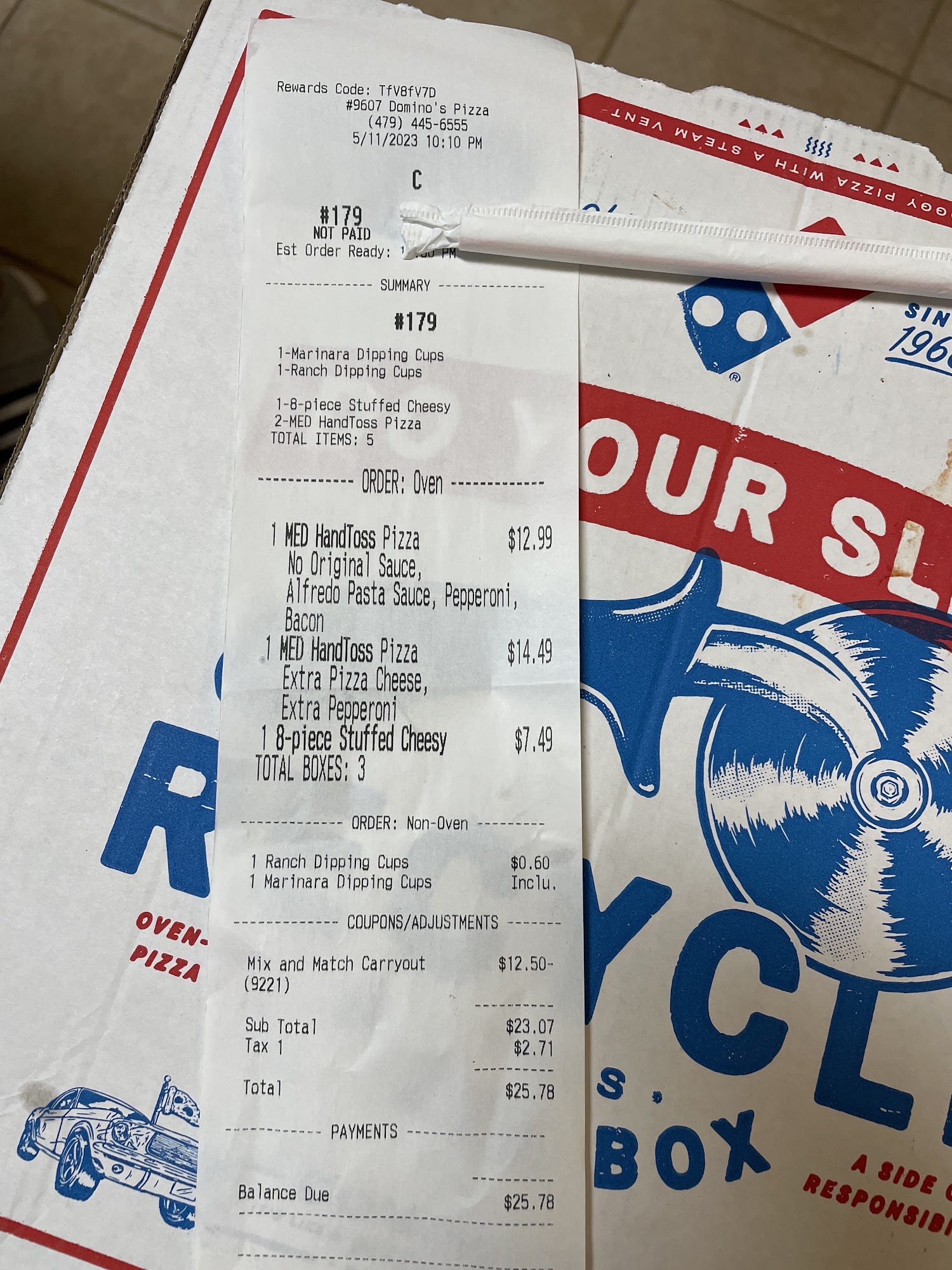 Domino's Pizza Menu