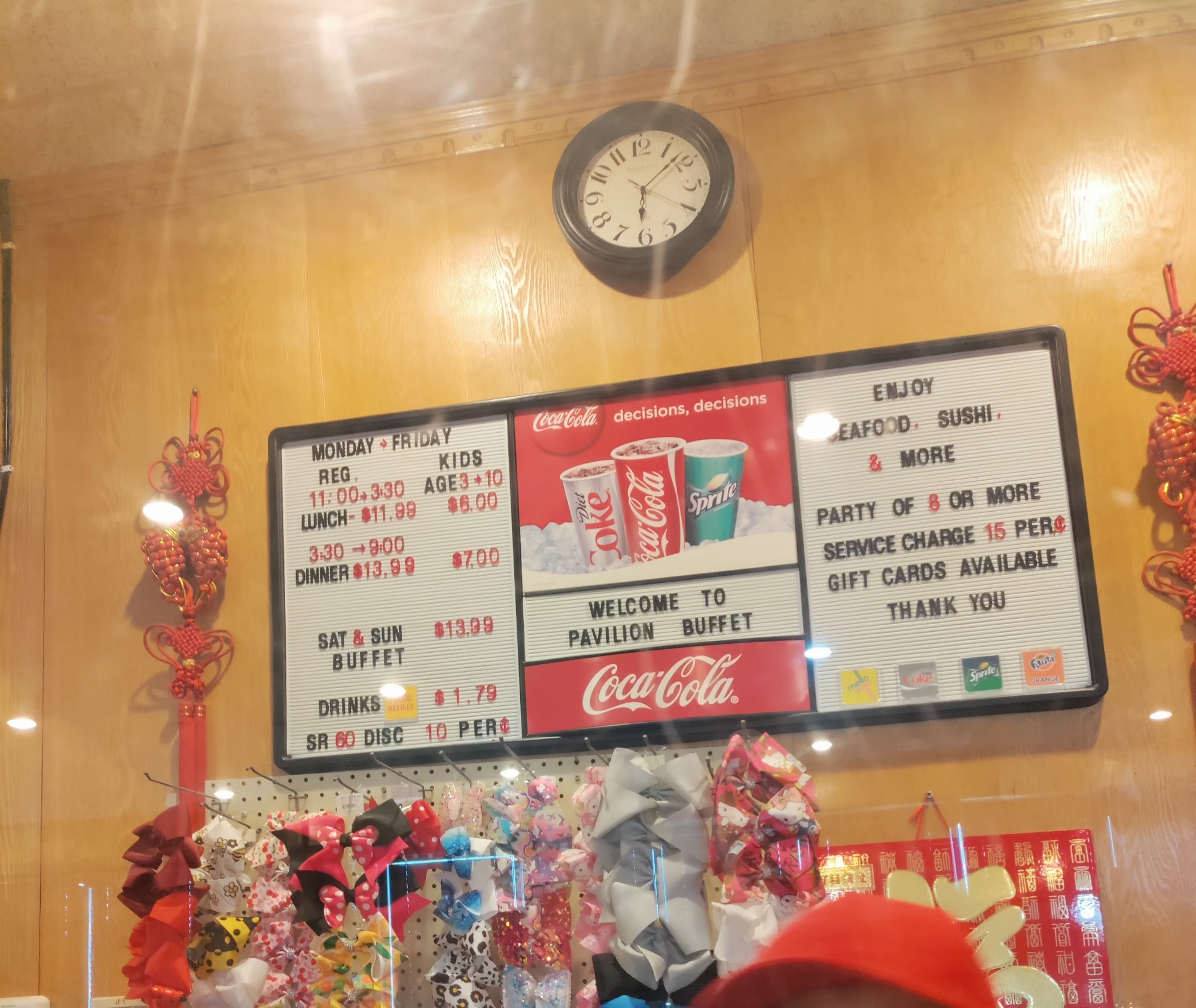 Pavilion Buffet Menu