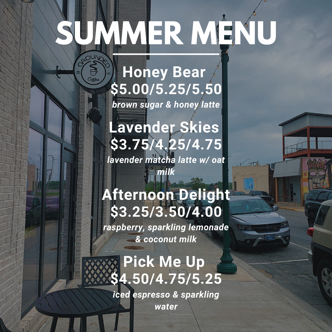 Grounded Coffee (Downtown Location) Menu
