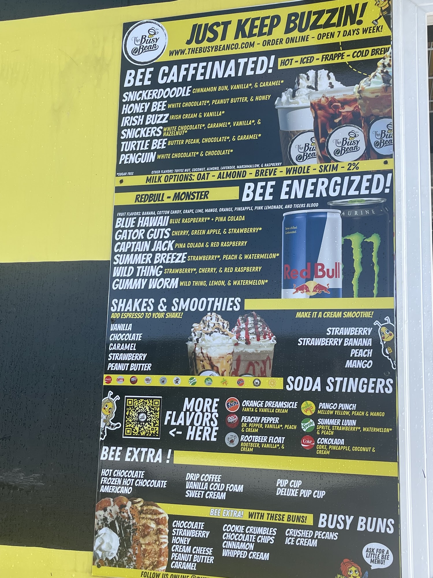 The Busy Bean Coffee-Lake City Menu