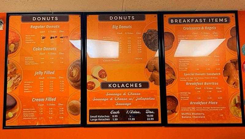 West memphis donuts Menu