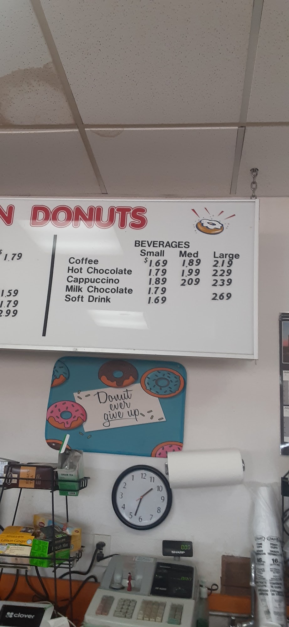Benson Donuts Menu