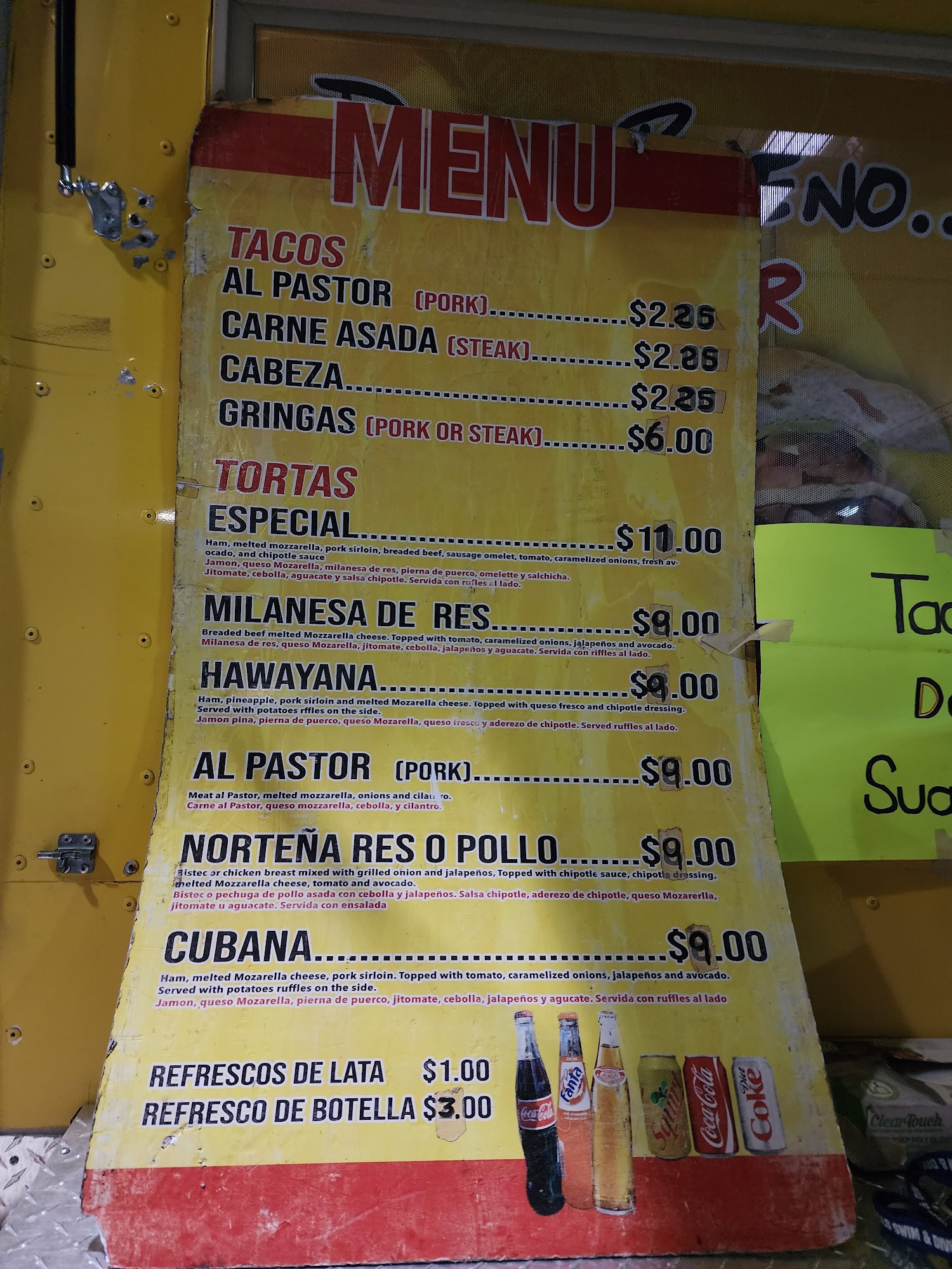Q Takote Menu