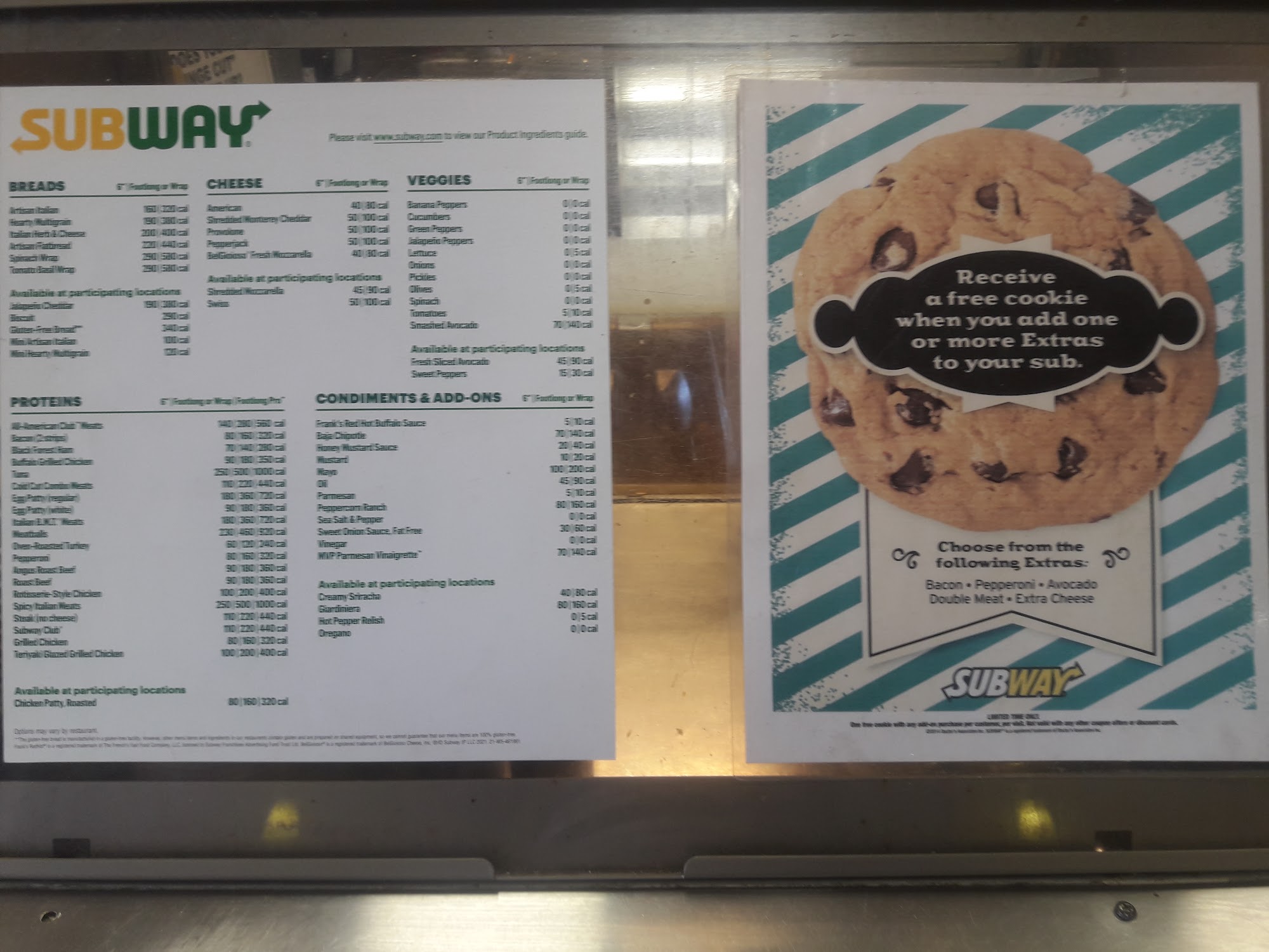 Subway Menu