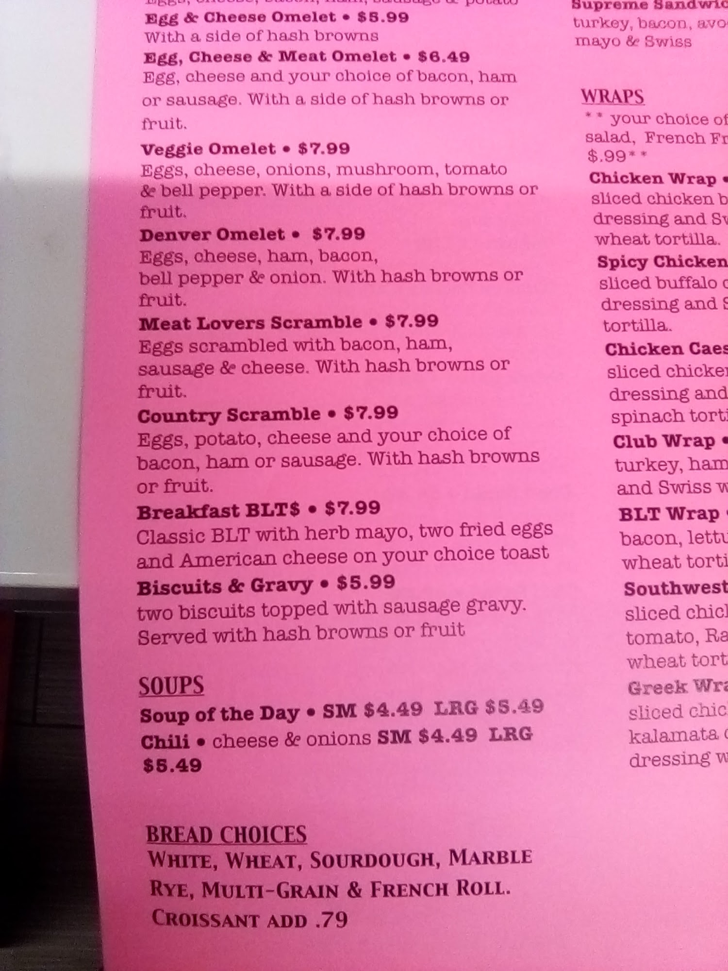 Humphrey's Kitchen & Koffee Menu