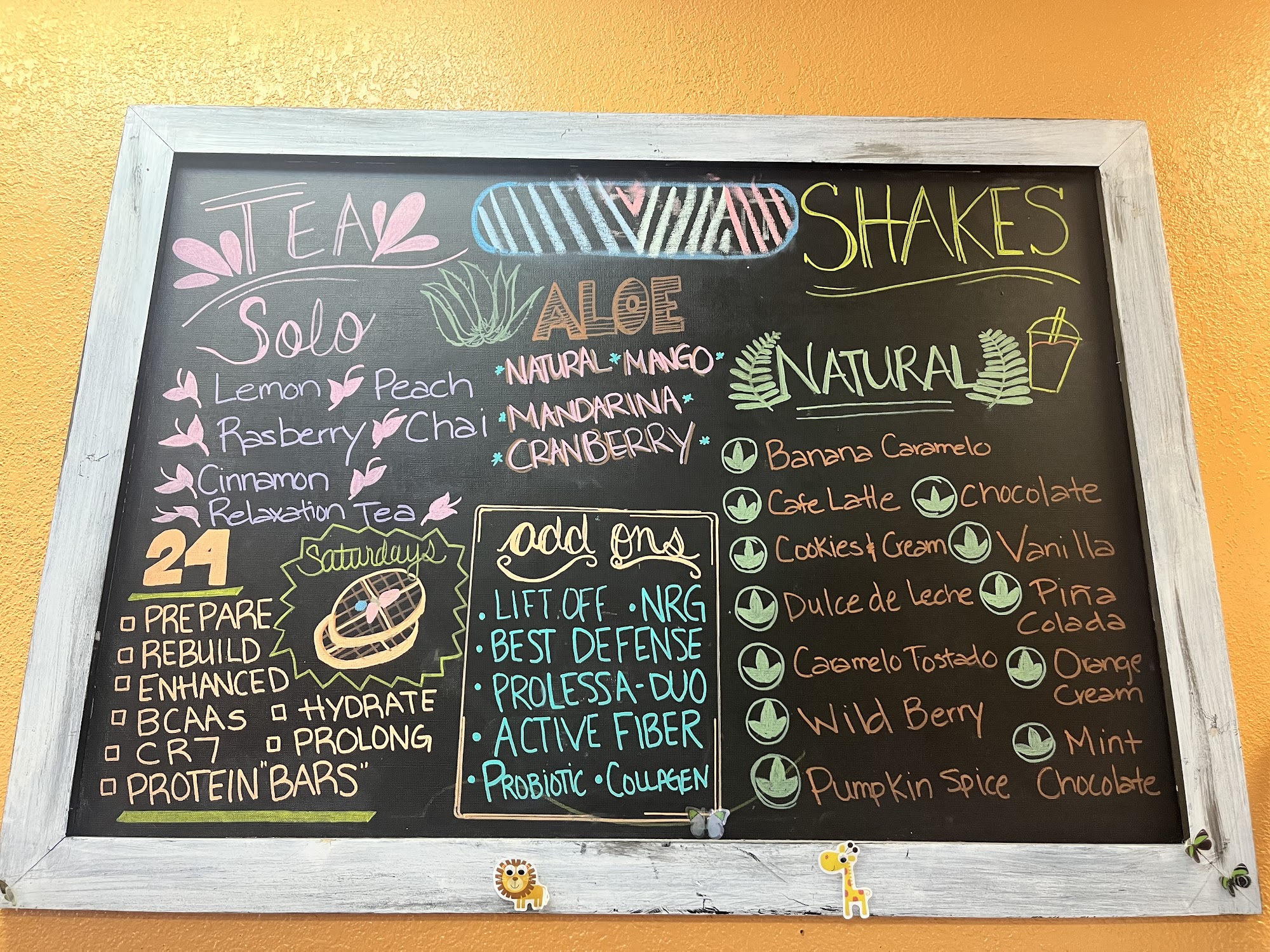 Nutrition On The Spot Menu