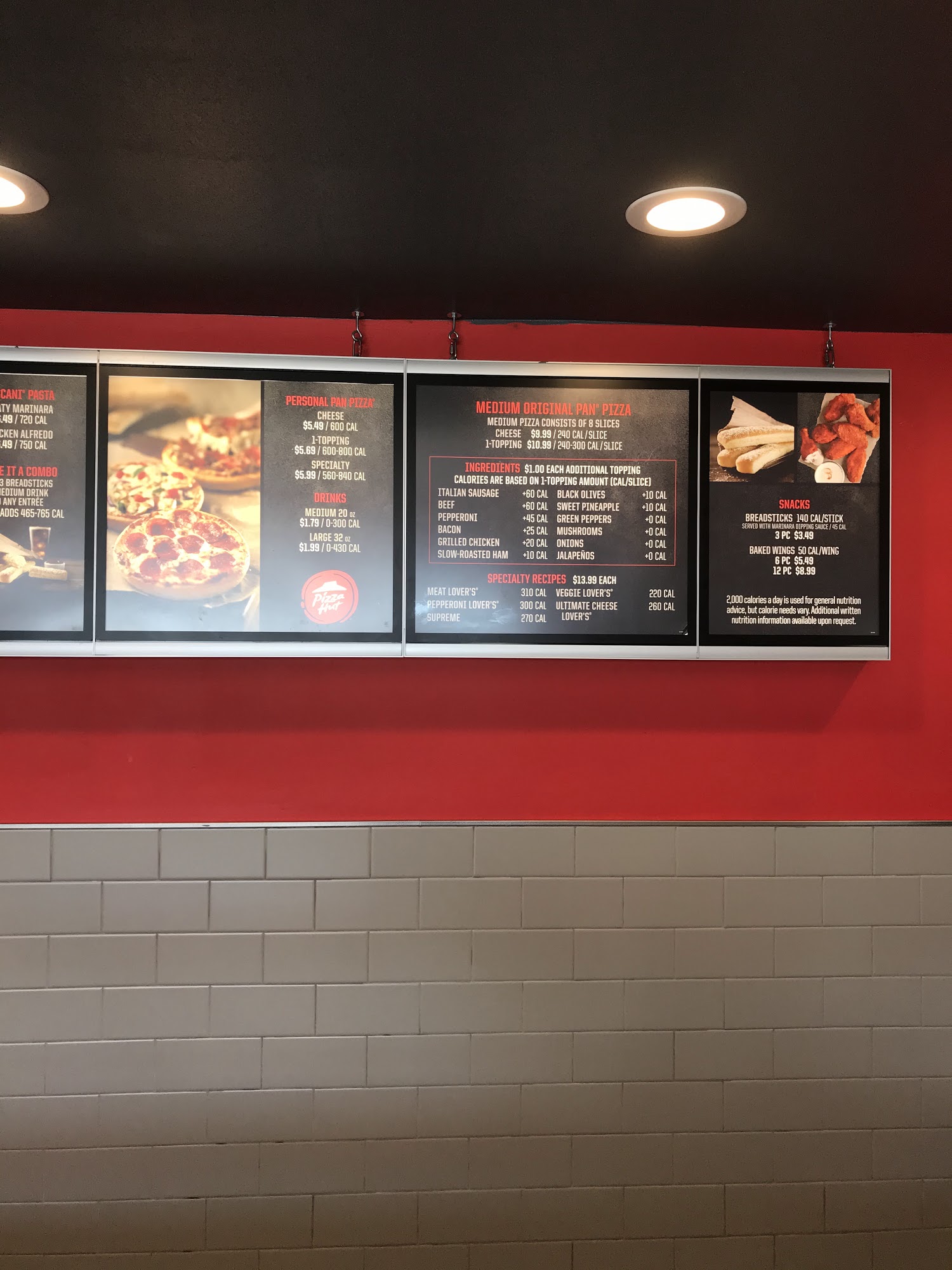 Pizza Hut Express Menu