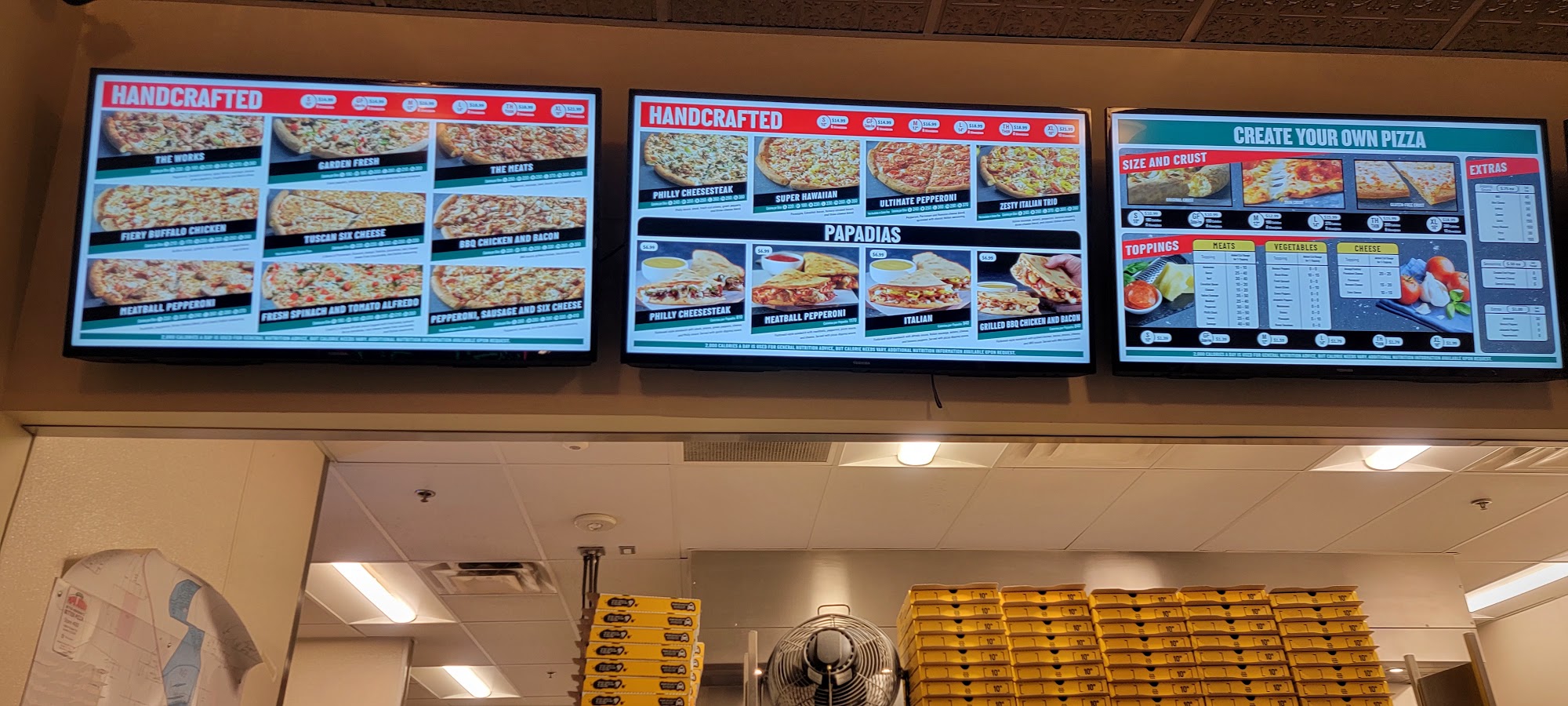 Papa Johns Pizza Menu
