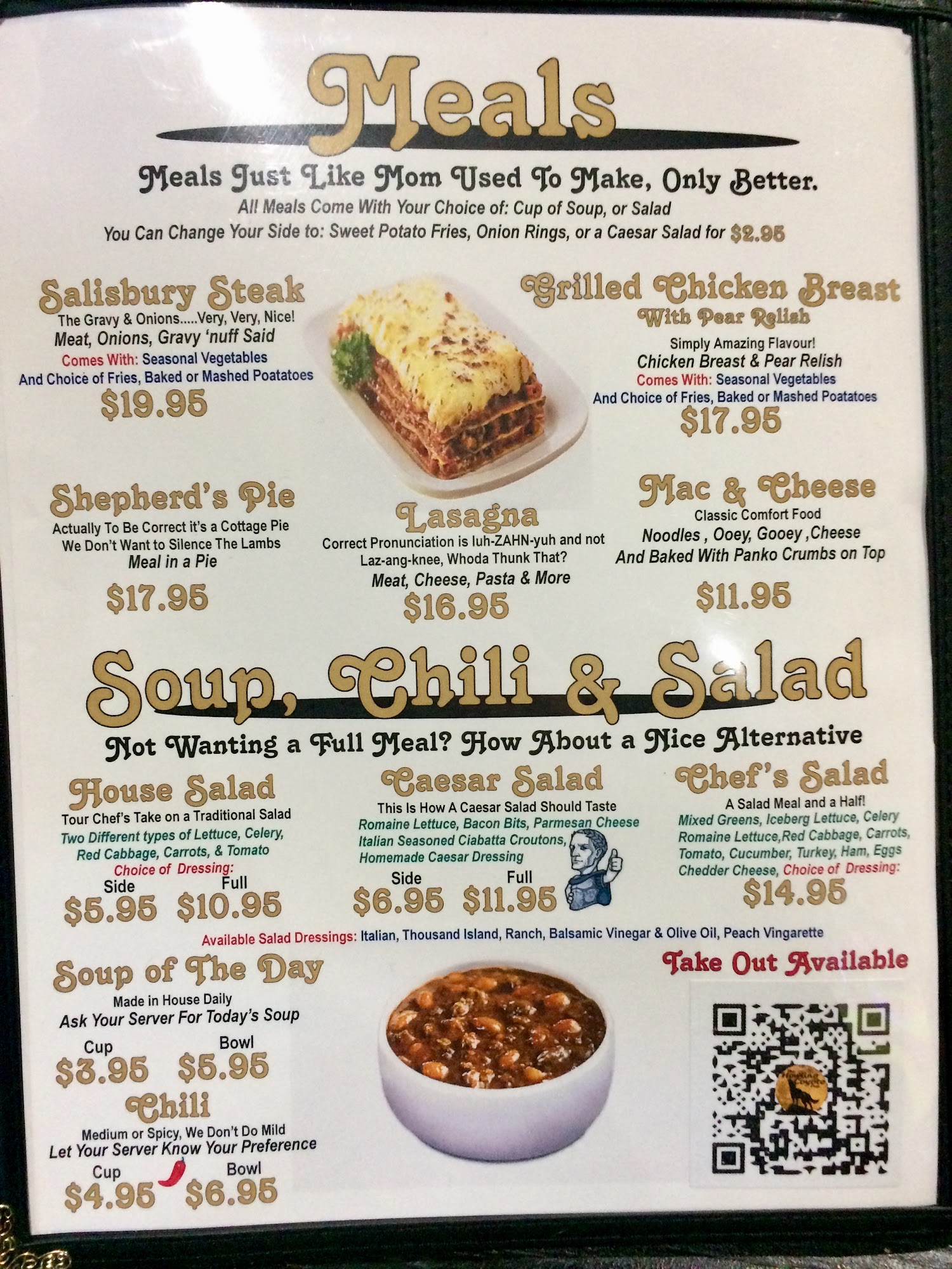 The Howling Coyote Pub & Grill Menu