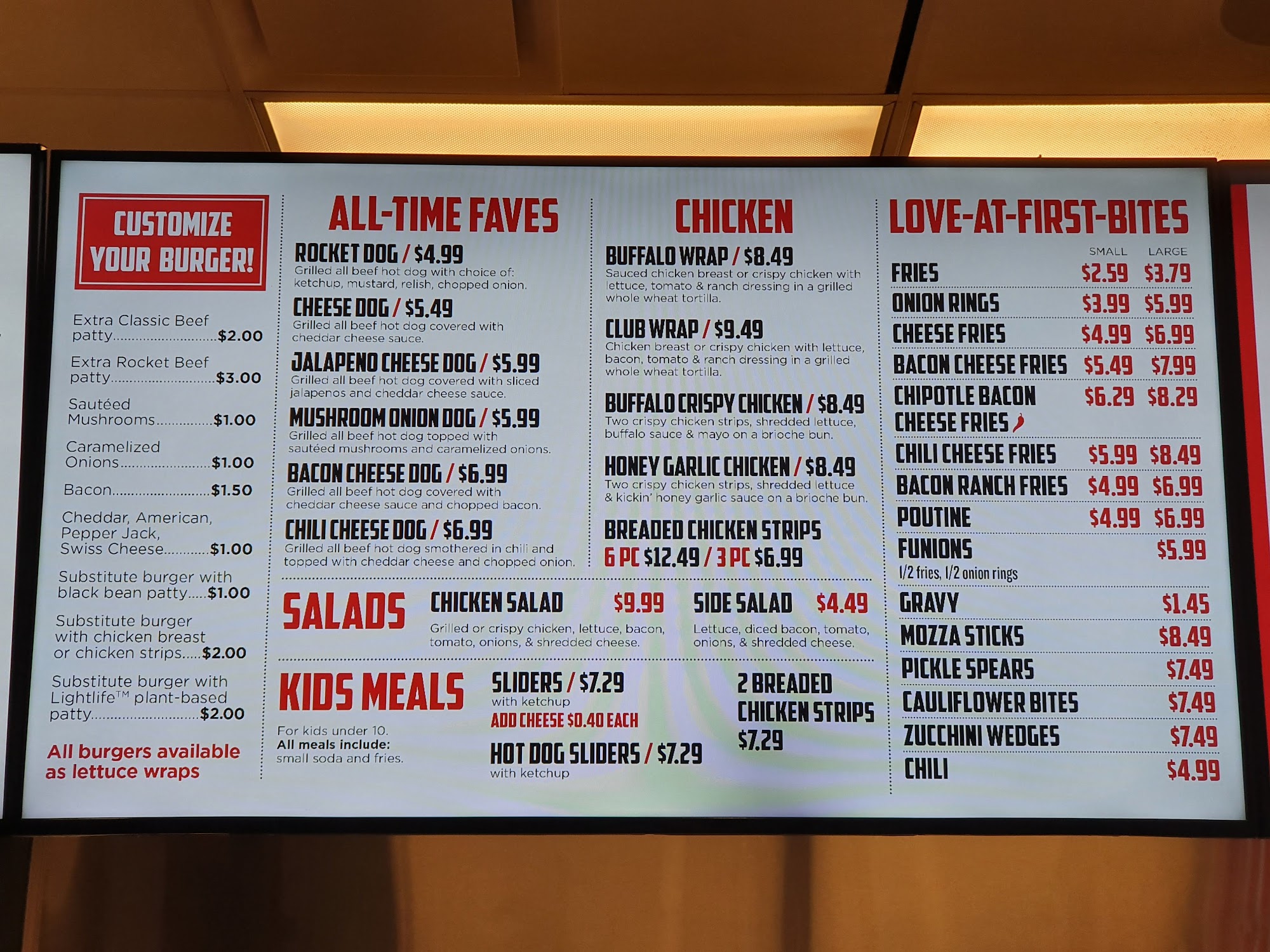 Johnny Rockets Menu