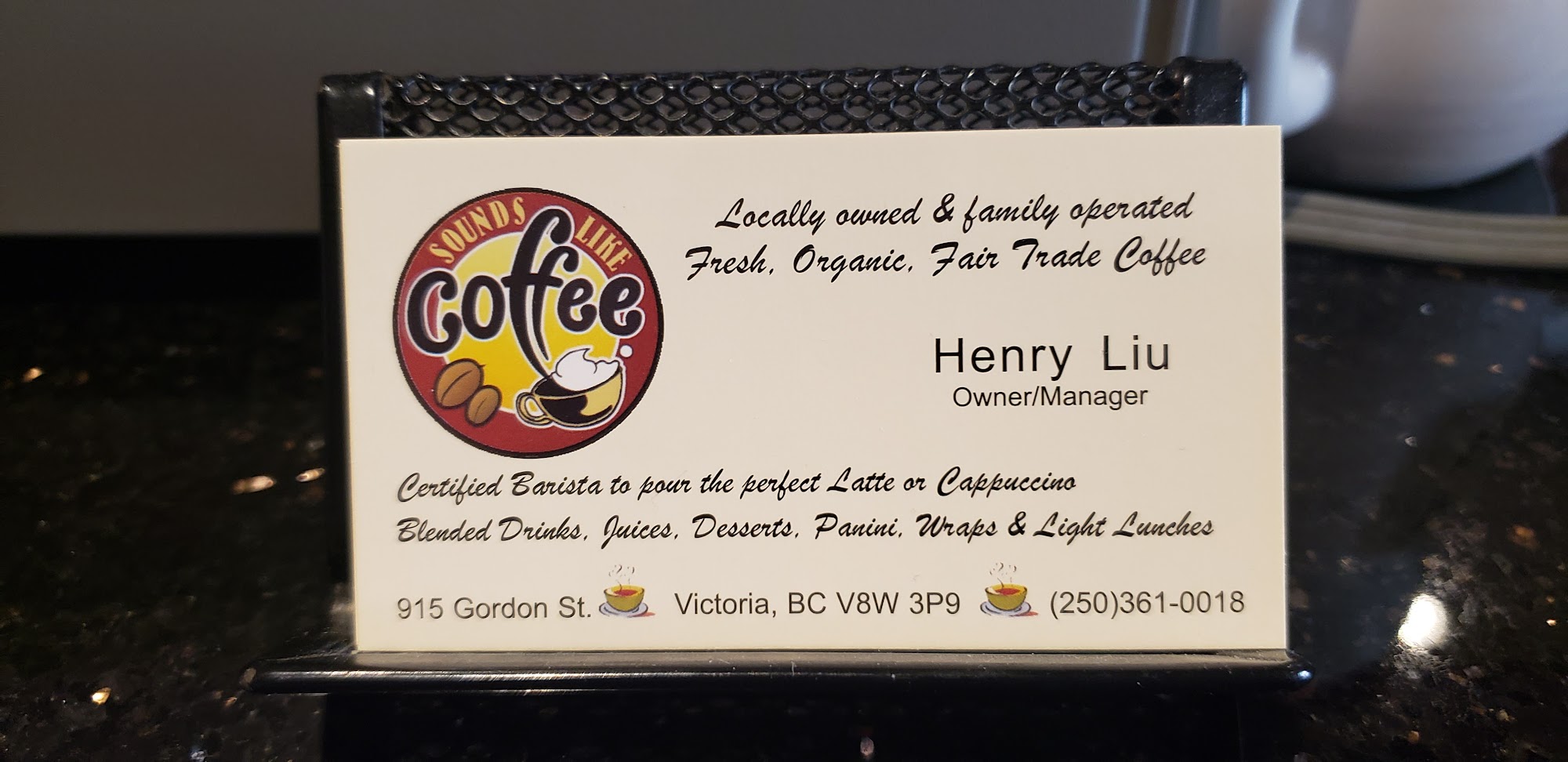 Sounds Like Coffee Menu