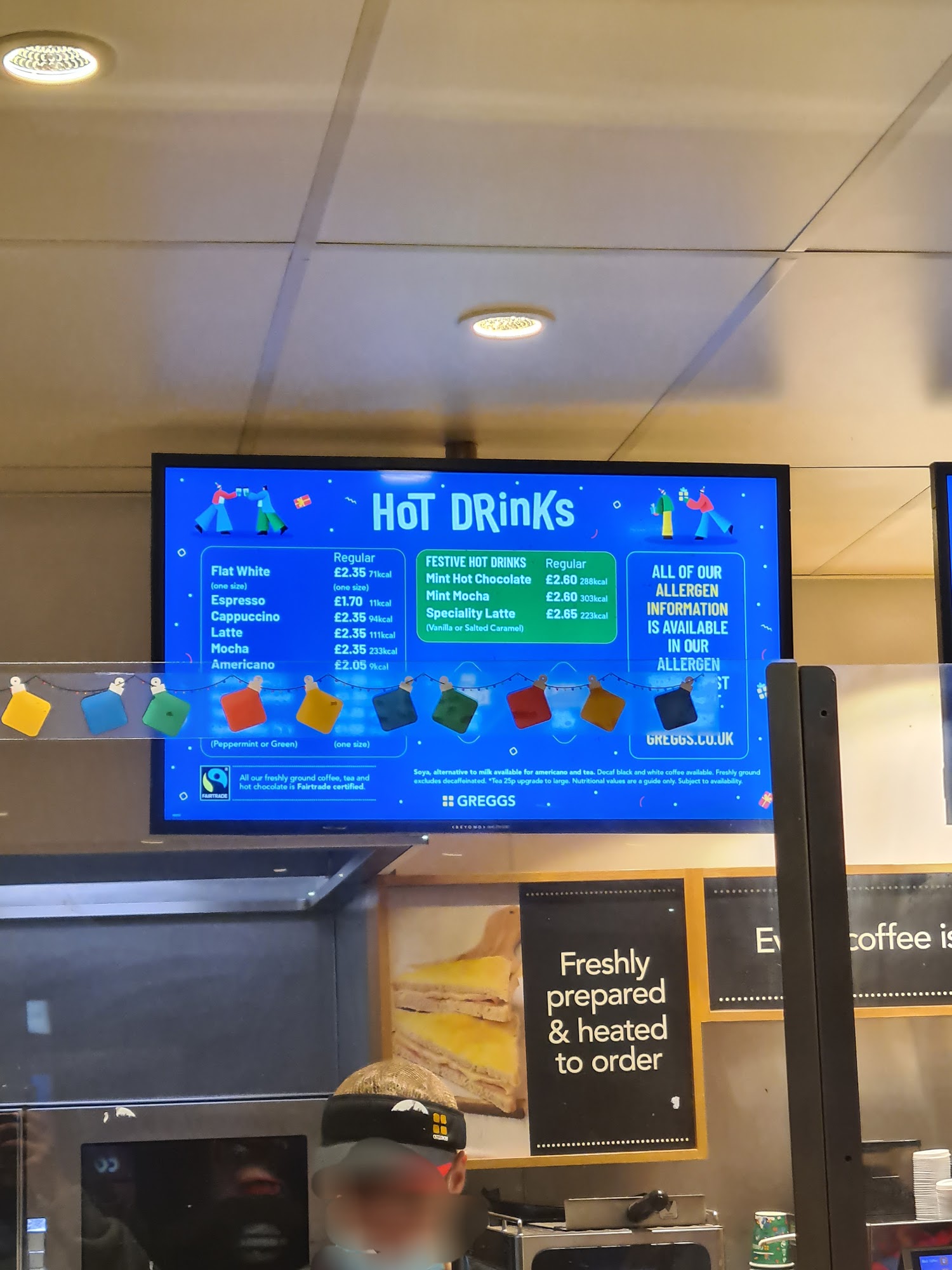 Greggs Menu