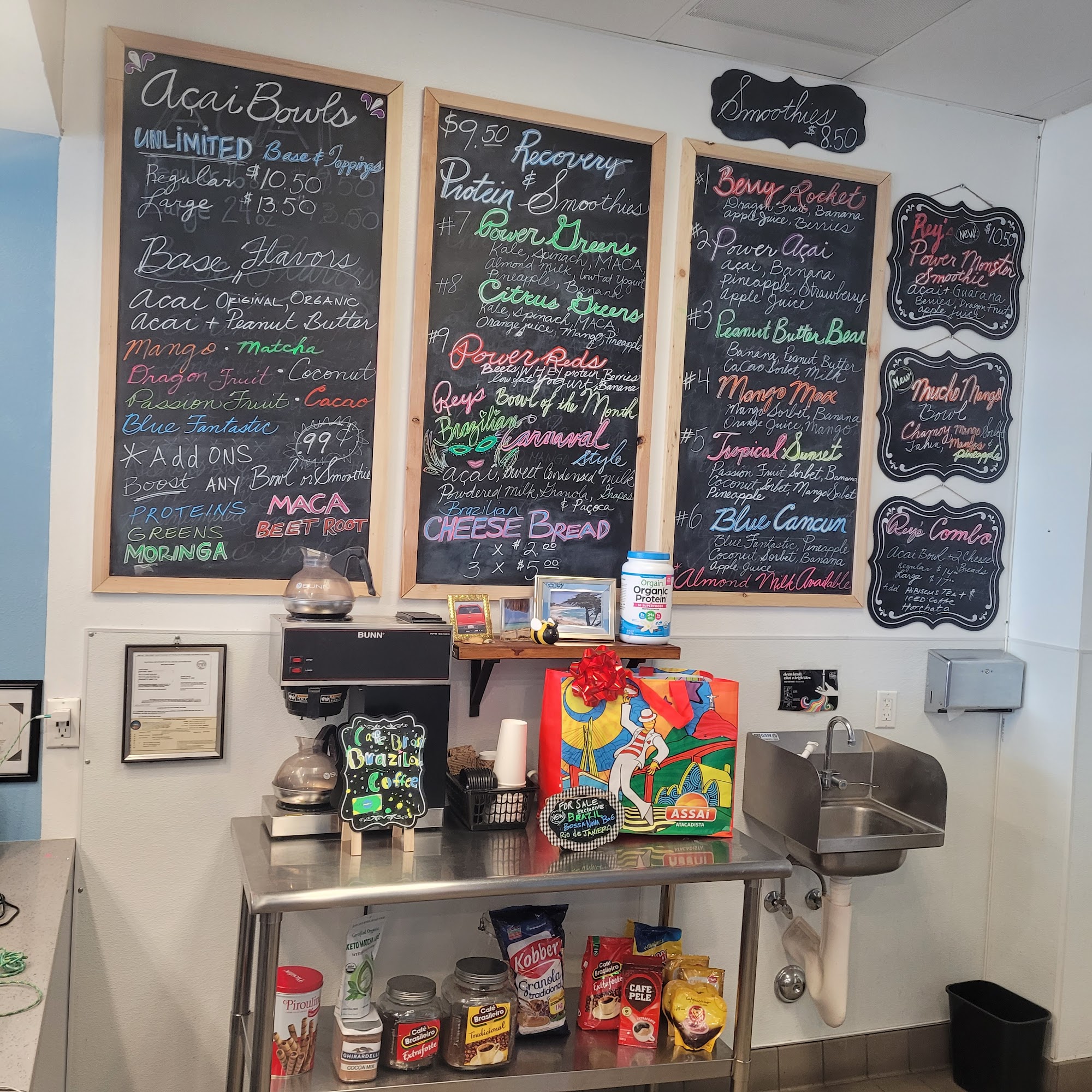 Rey's Power Açai Bar Menu