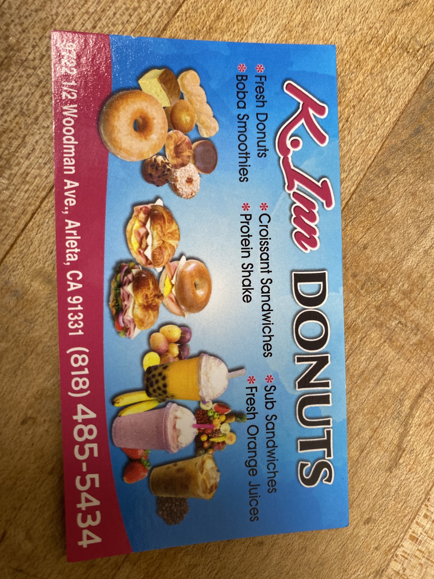 K.Inn Donuts Menu