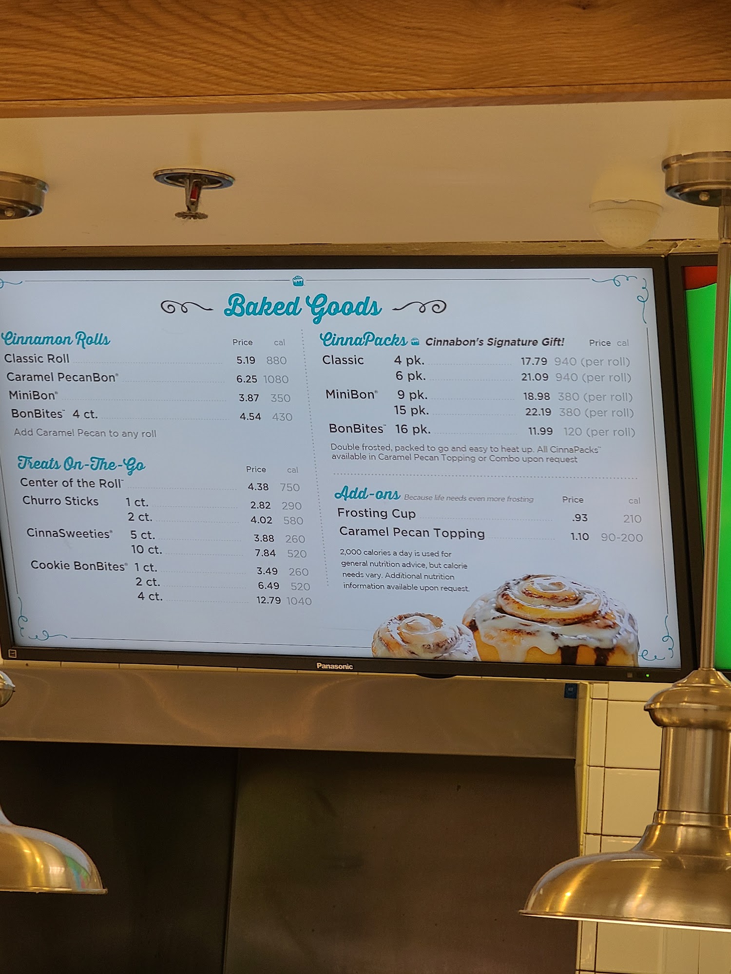 Cinnabon Menu