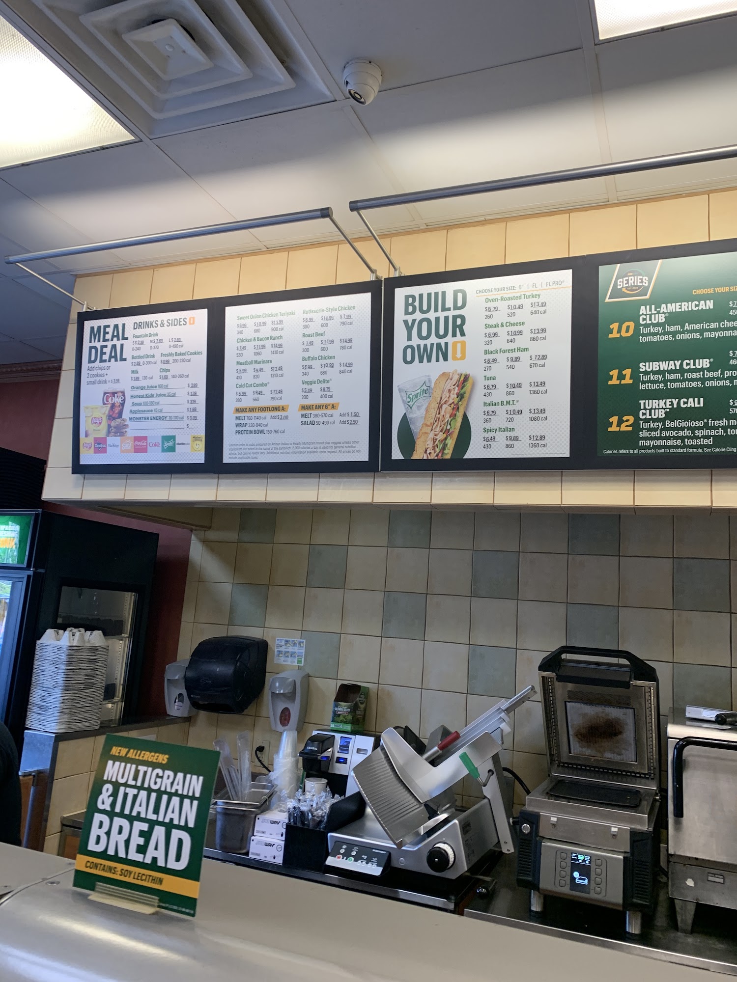 Subway Menu