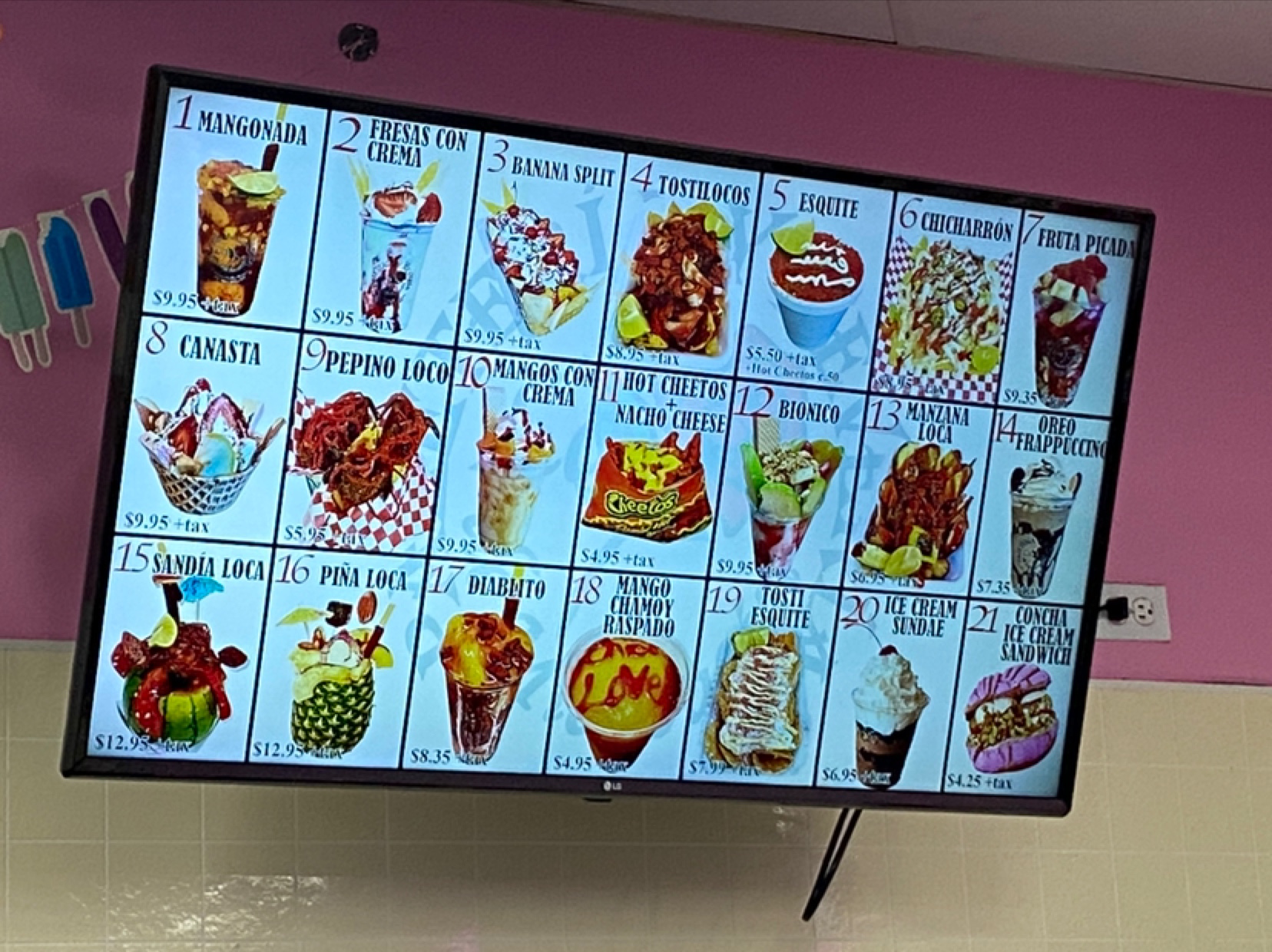 La Flor de Michoacán Menu