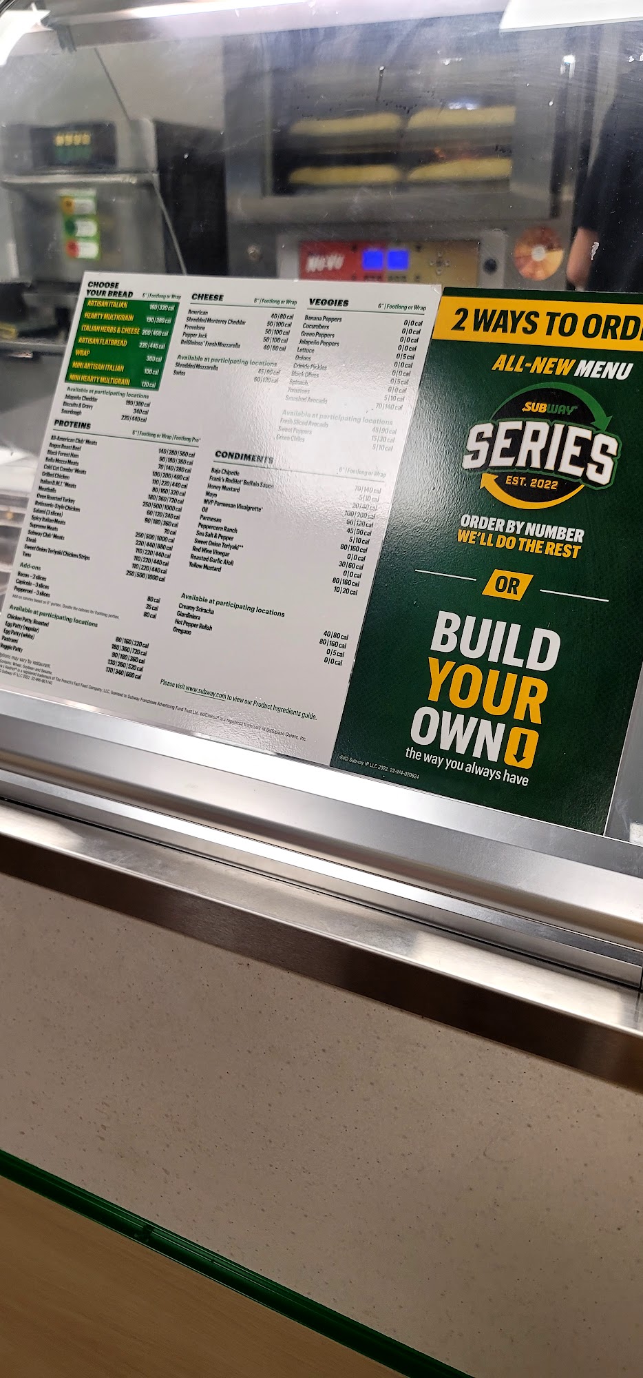 Subway Menu