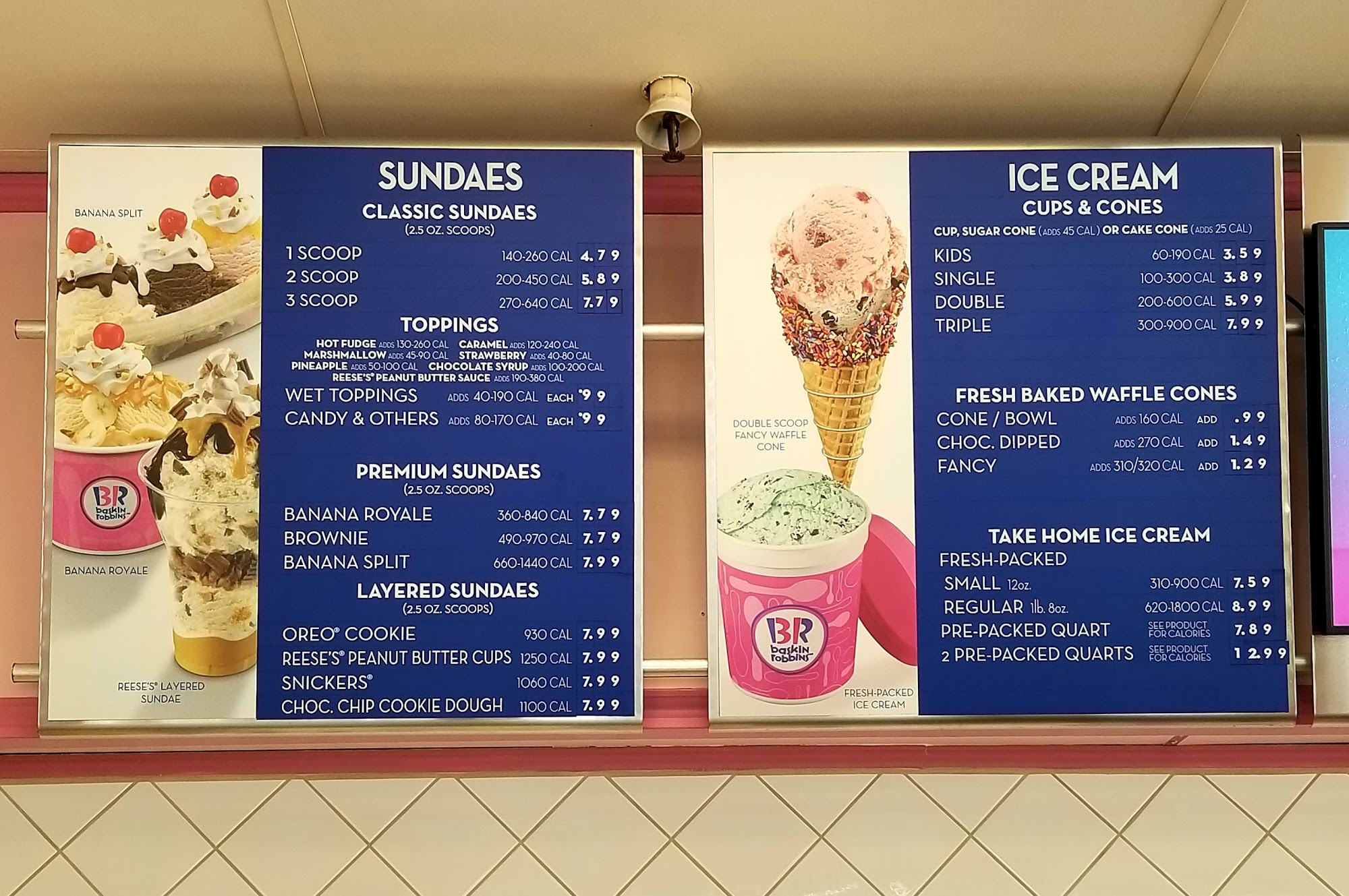 Baskin-Robbins Menu