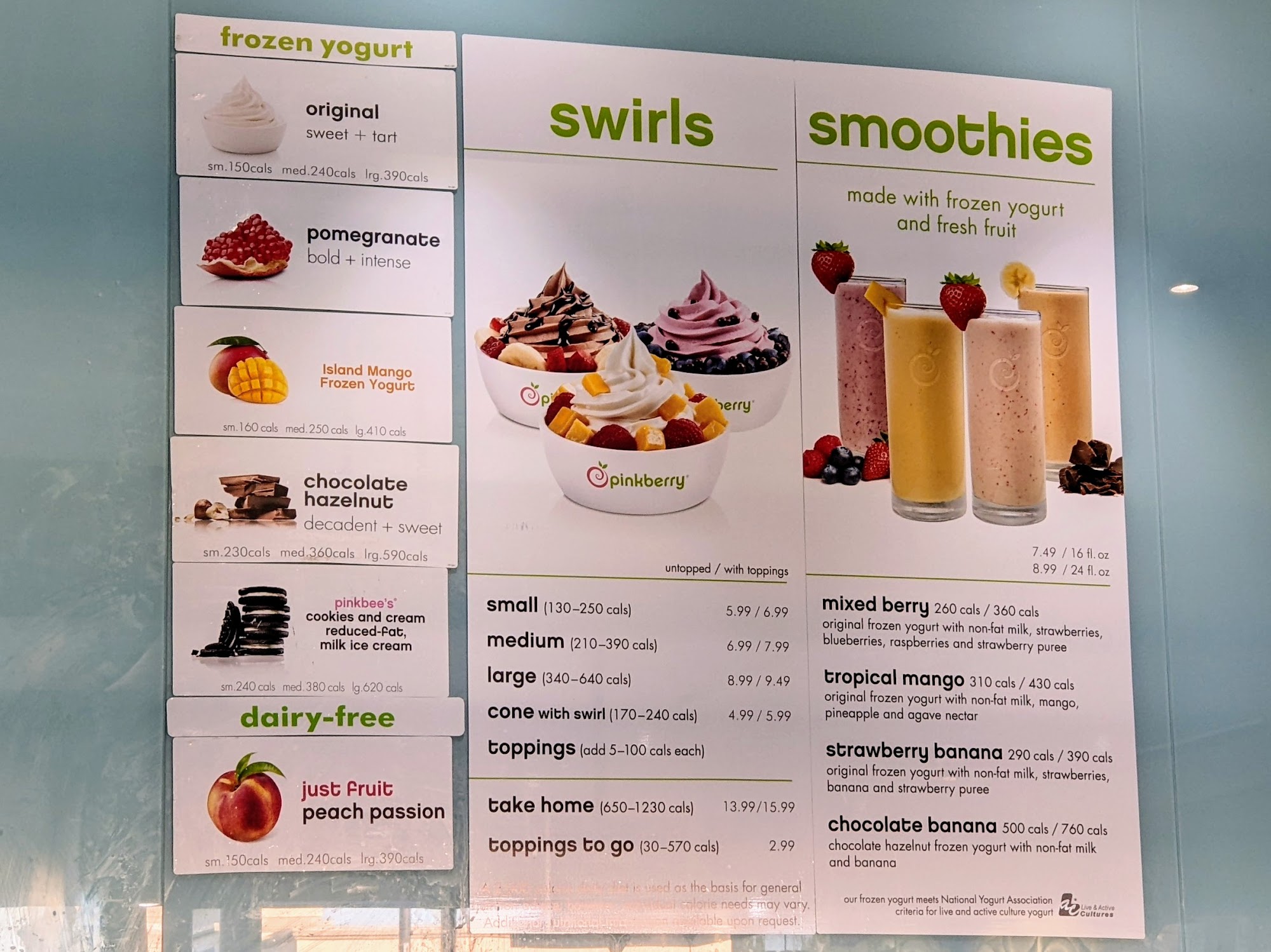 Pinkberry Menu