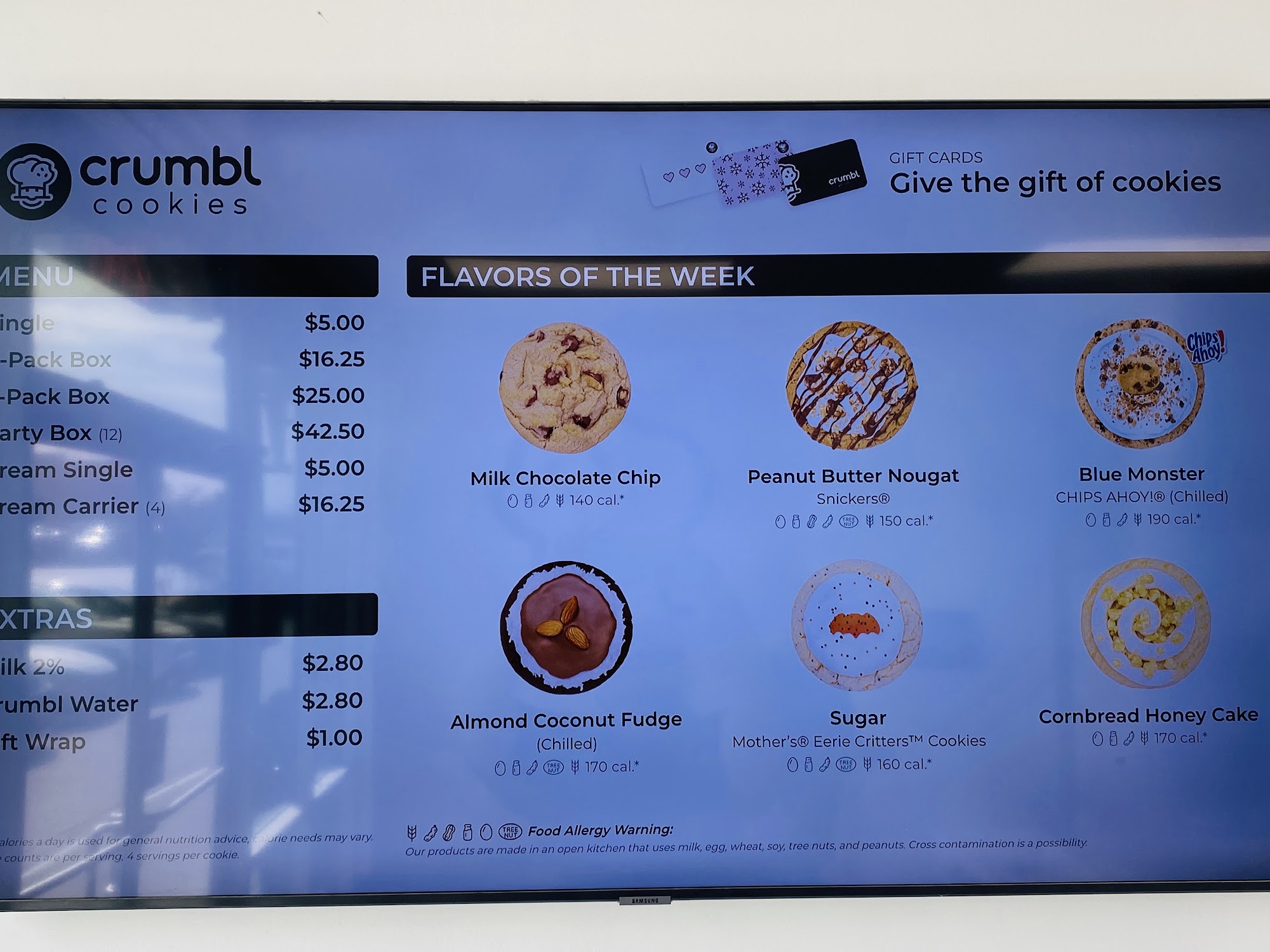Crumbl - Folsom Menu