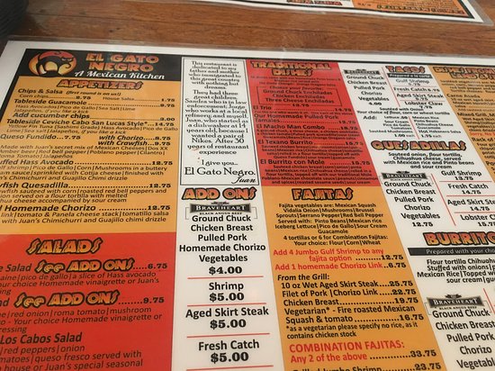 Benny's BBQ Menu