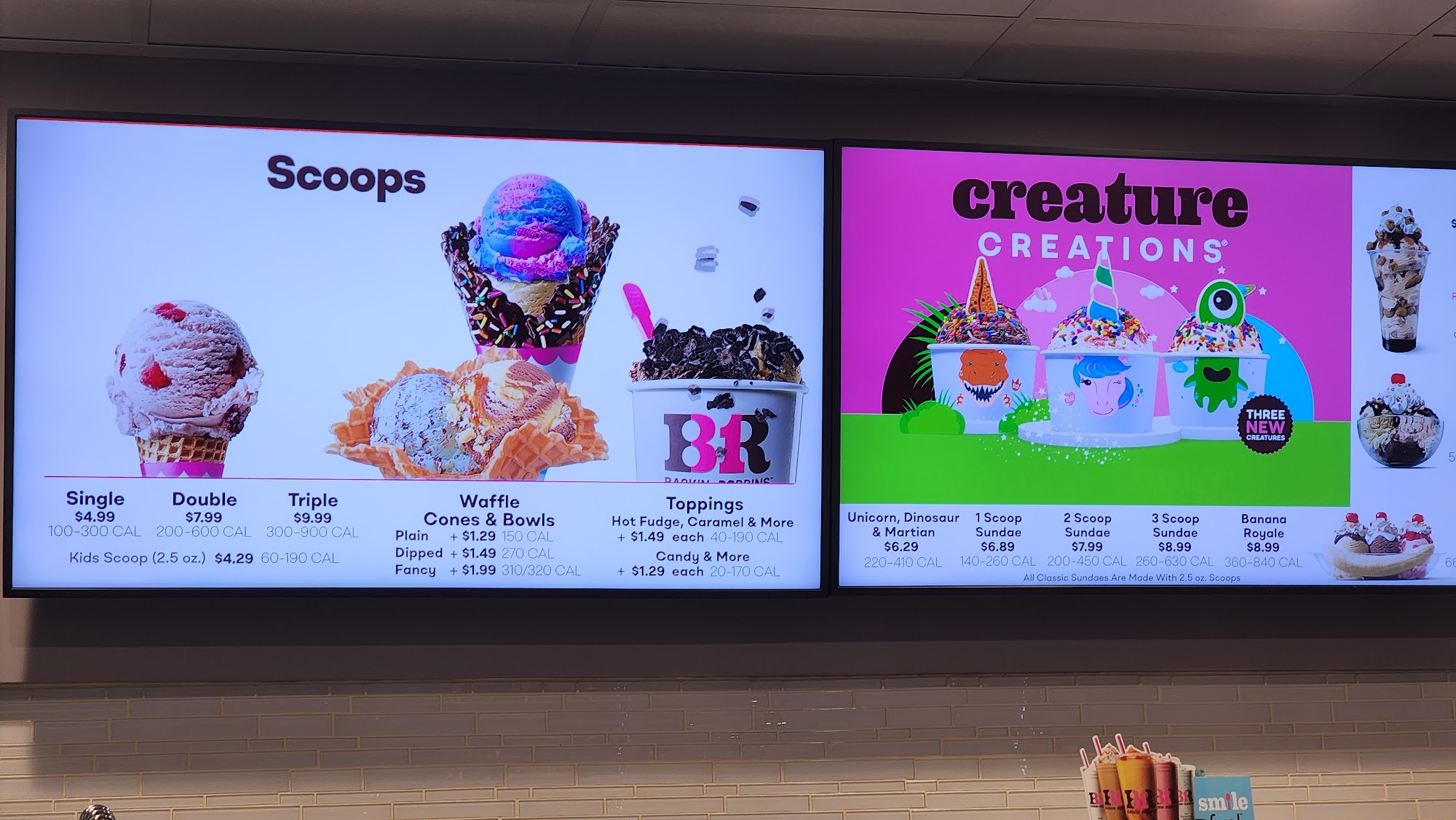 Baskin-Robbins Menu