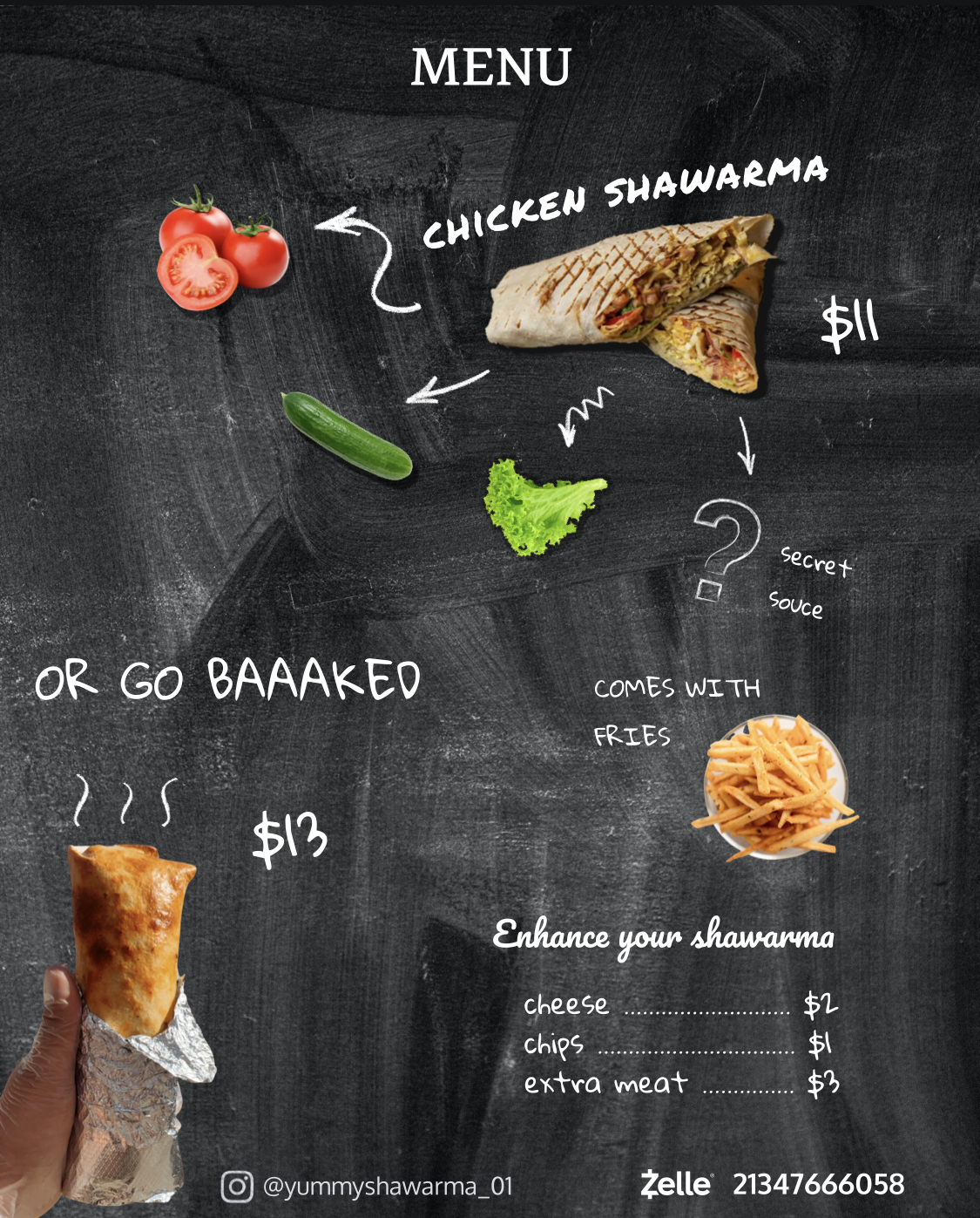 Yummy Shawarma Menu