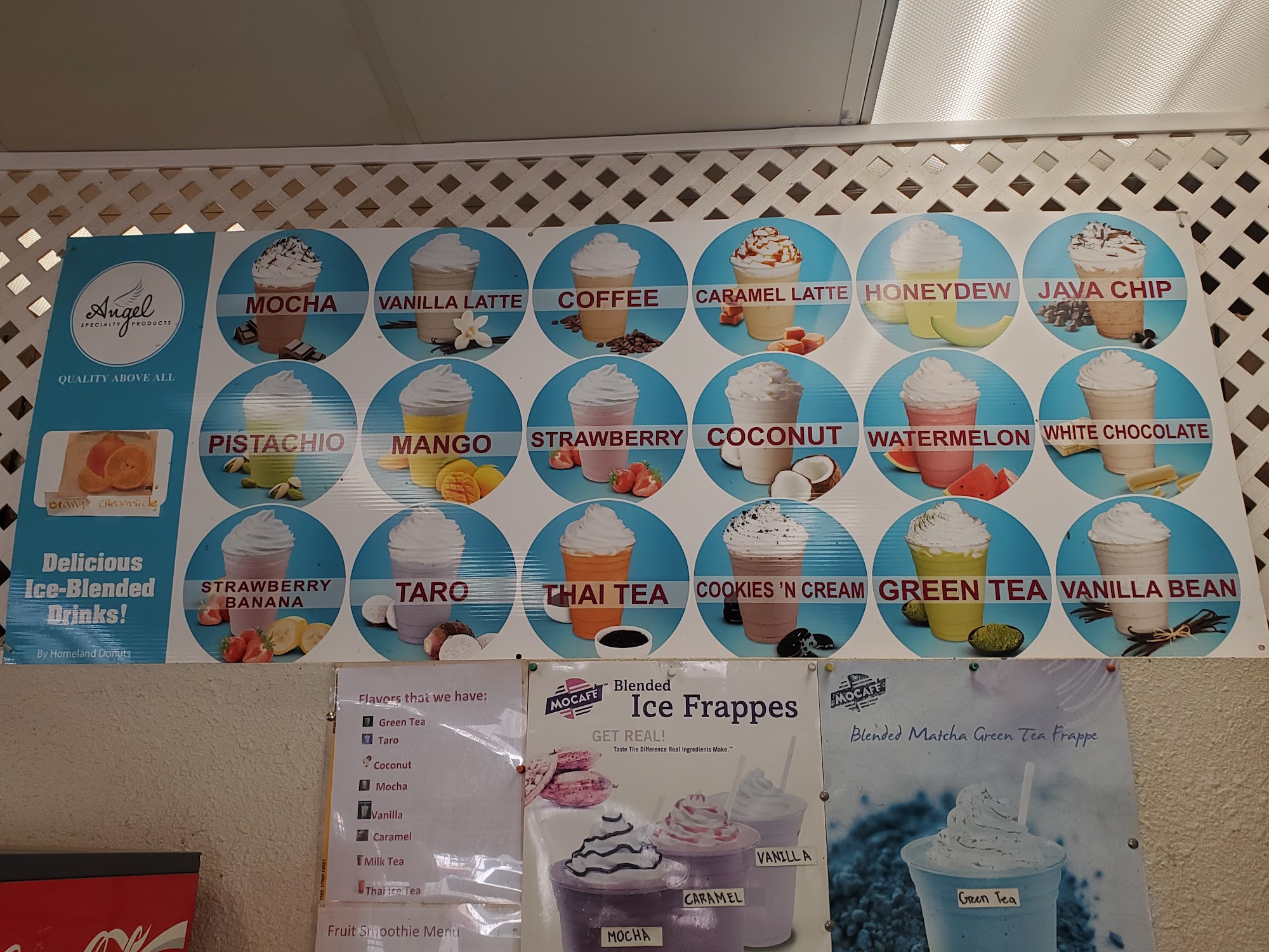 Homeland Donuts Menu