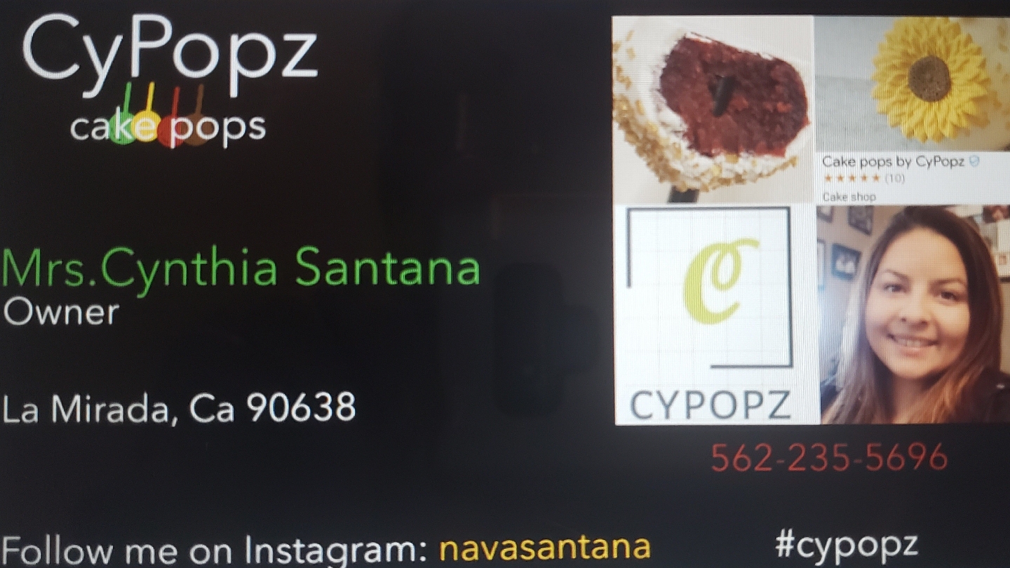 Cake pops by CyPopz Menu