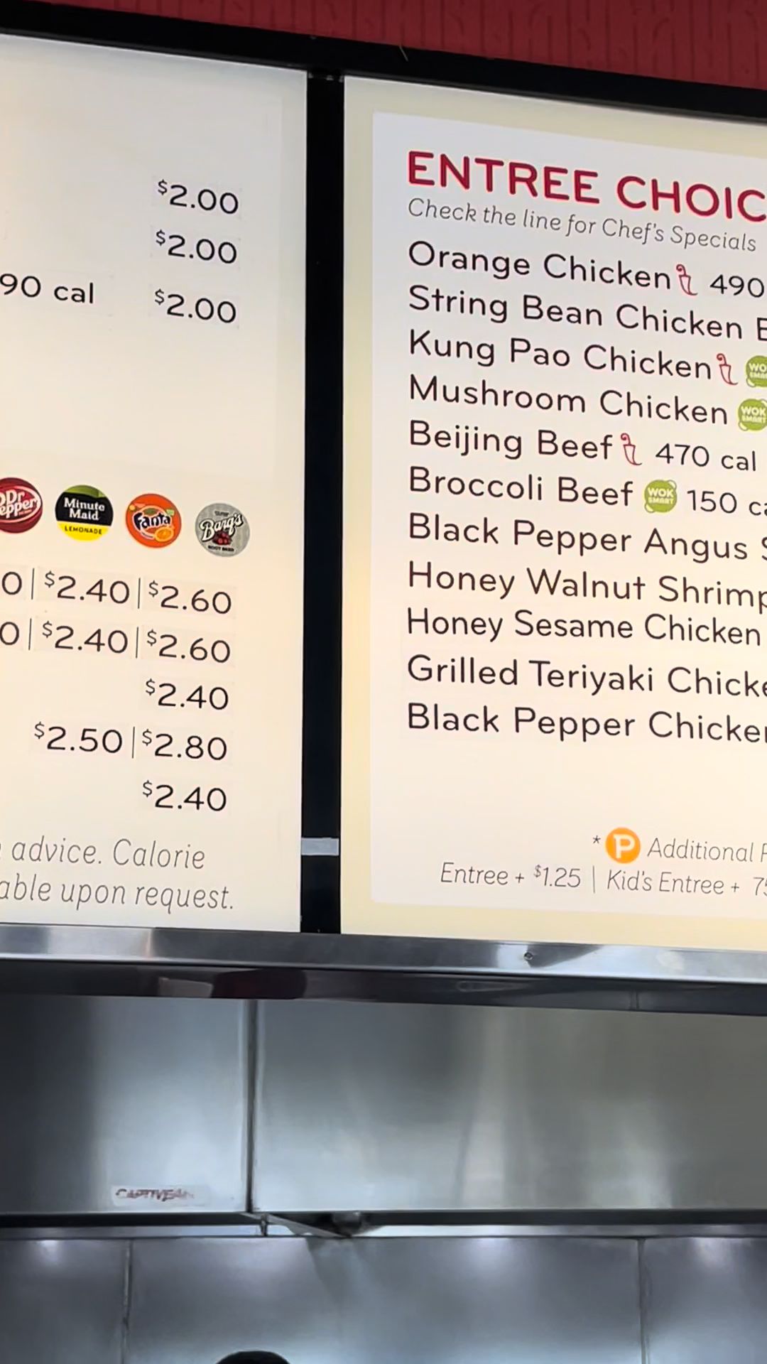 Panda Express Menu